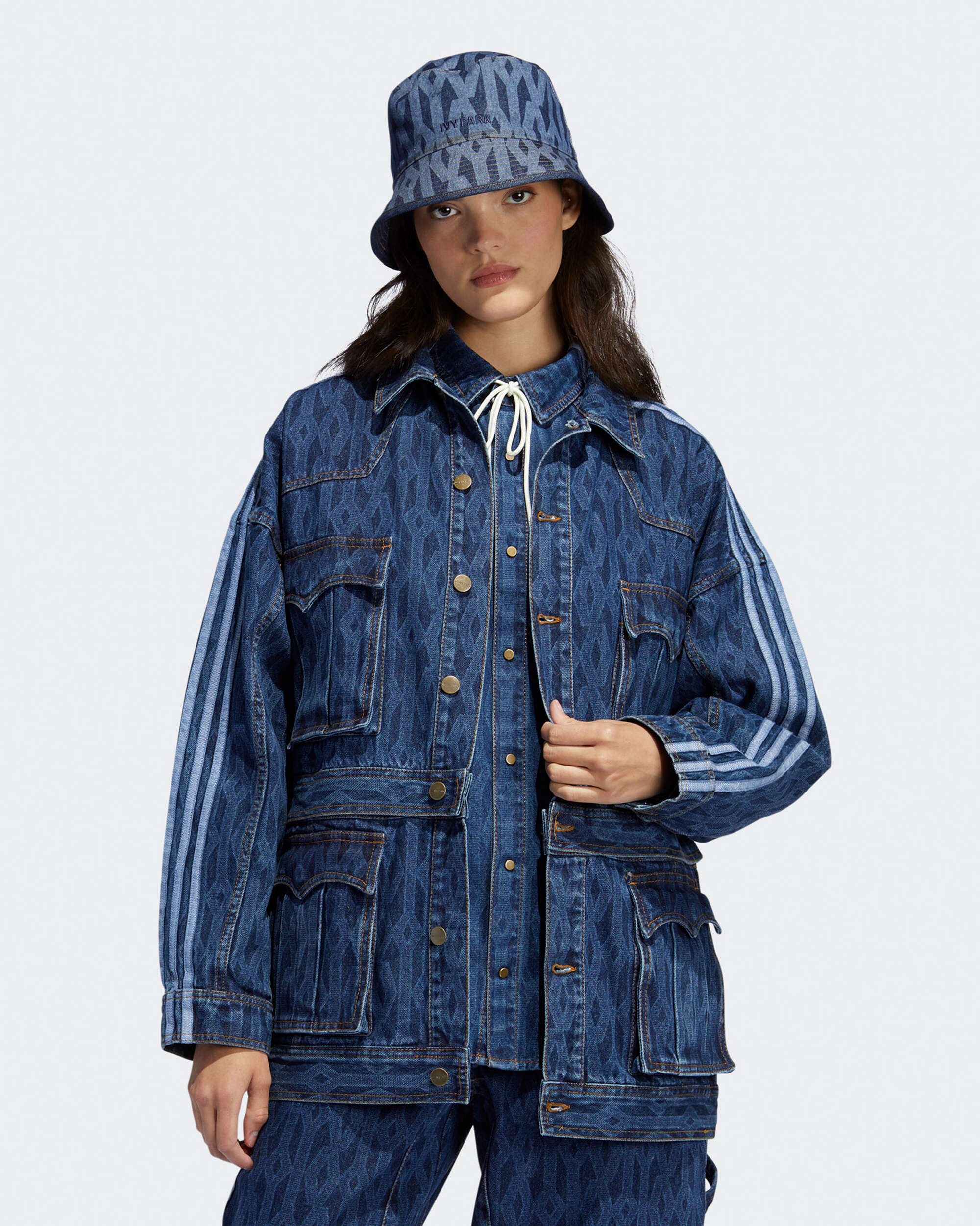 X Ivy Park adidas x Ivy Park Monogram Denim Unisex Track Jacket Unisex