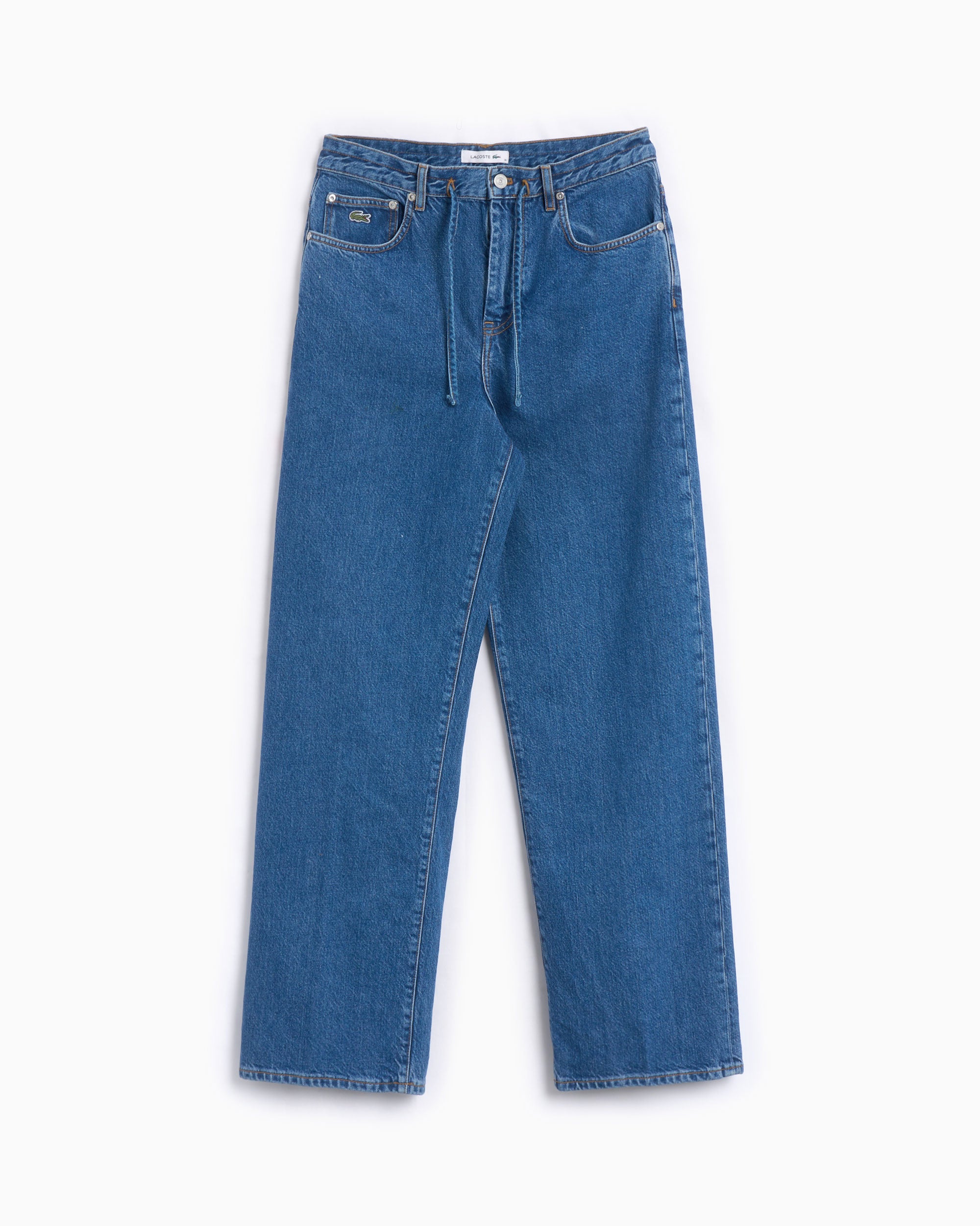 Jeans Lacoste Wide Fit Denim Pants Relaxed Women's Jeans - HF0206-00-36L