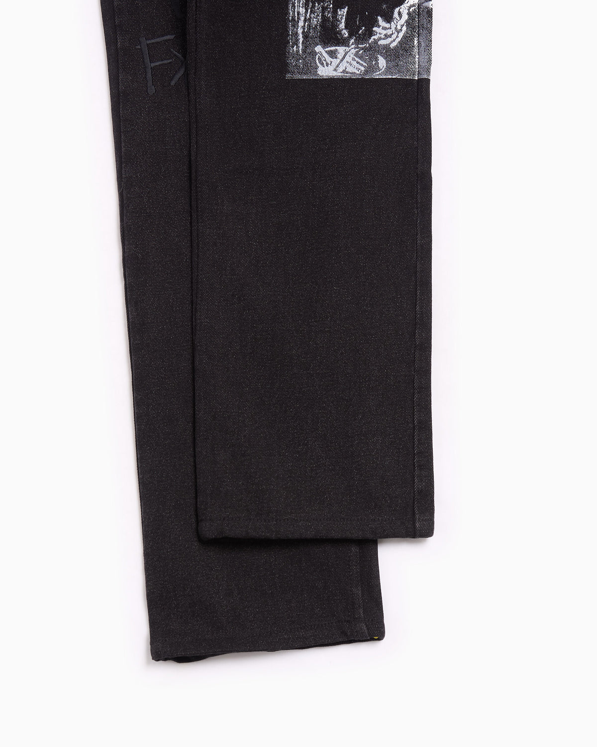 Jeans Pleasures x Dead Kennedys DIY Straight Men's Jeans - P26F041-BLACK