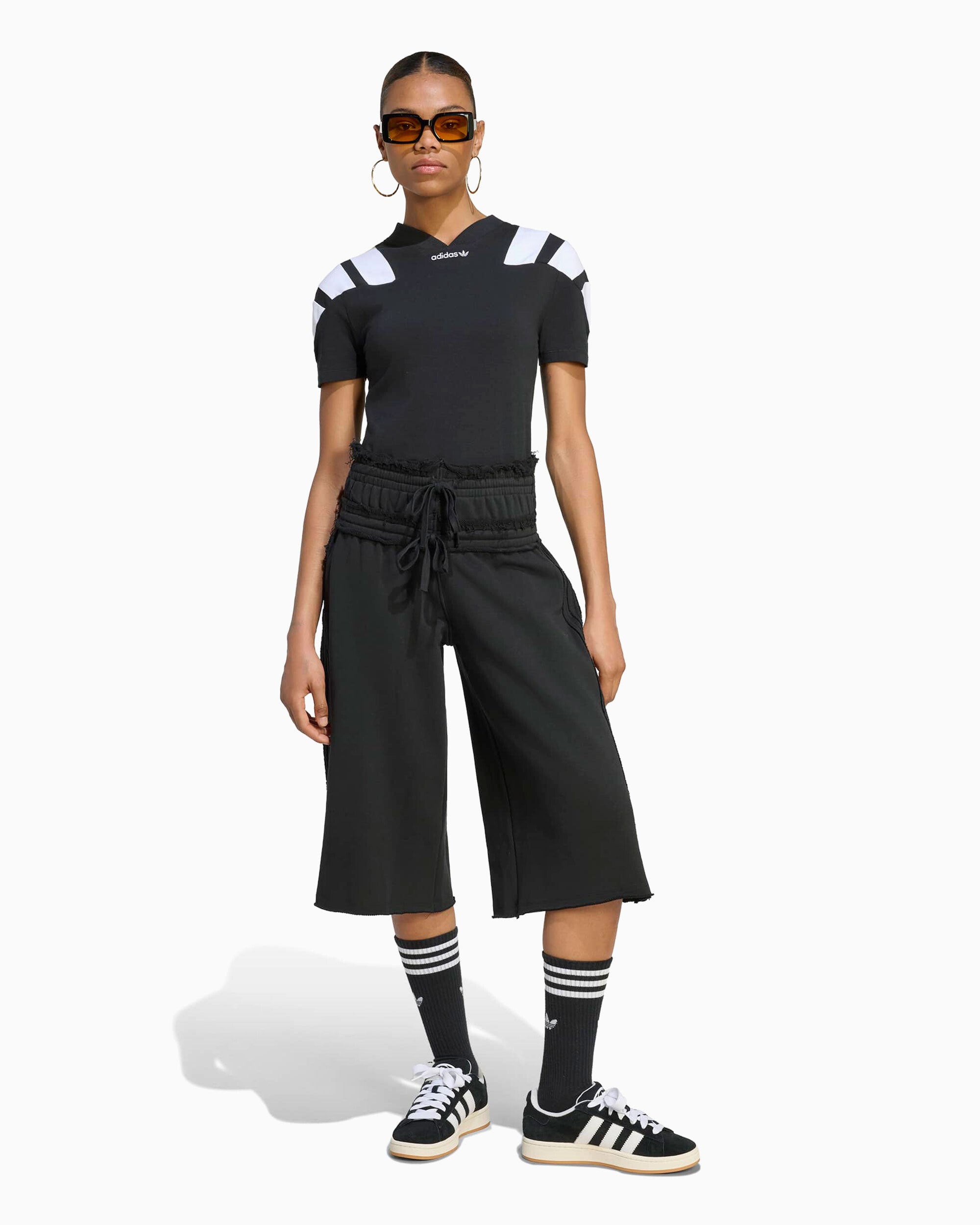Pants adidas Originals Double Waistband Crop Women's Wide Leg Pants - KS9230