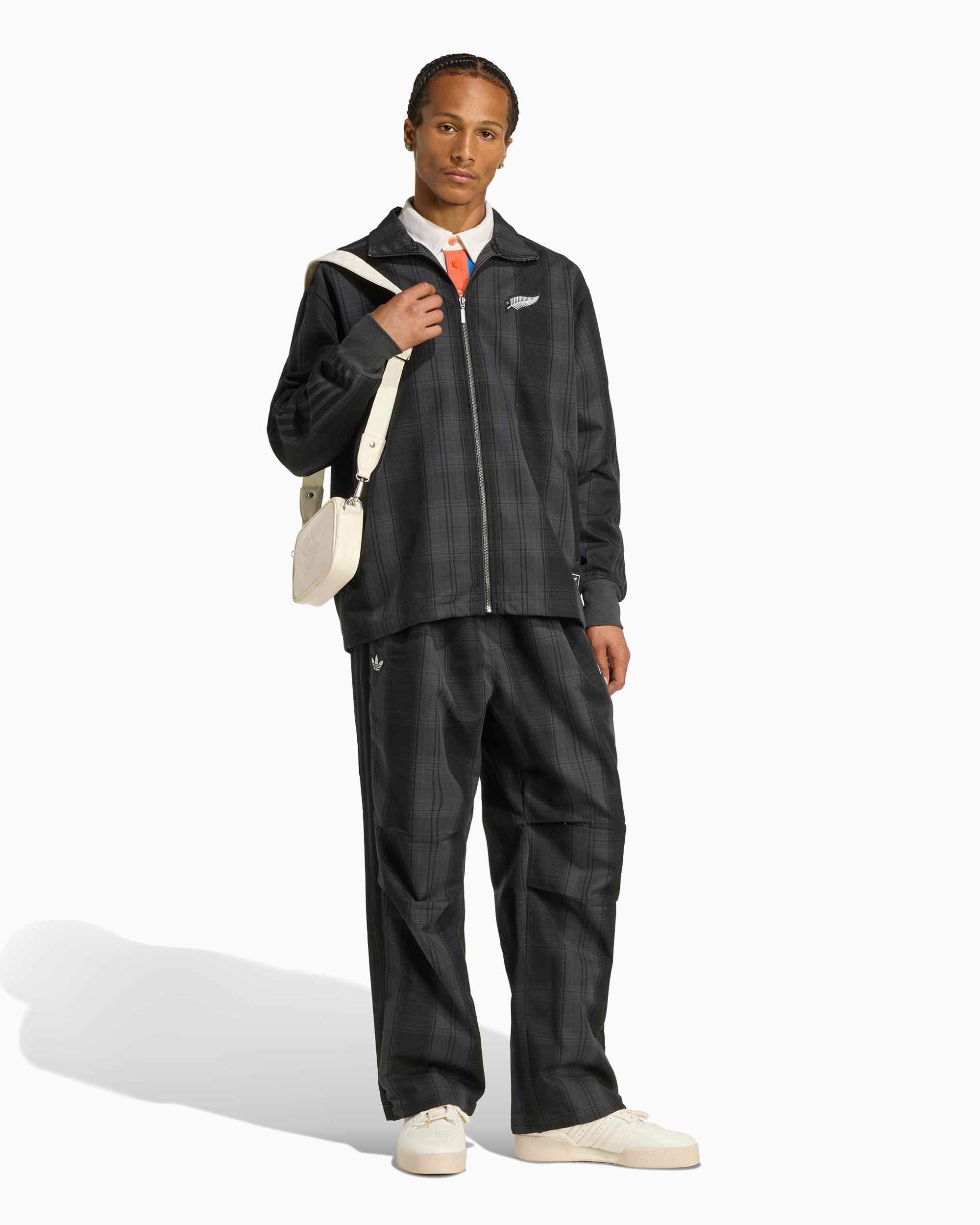adidas Originals x All Blacks Firebird Plaid Relaxed Men's Track Pants adidas Originals x All Blacks Firebird Plaid Relaxed Men's Track Pants