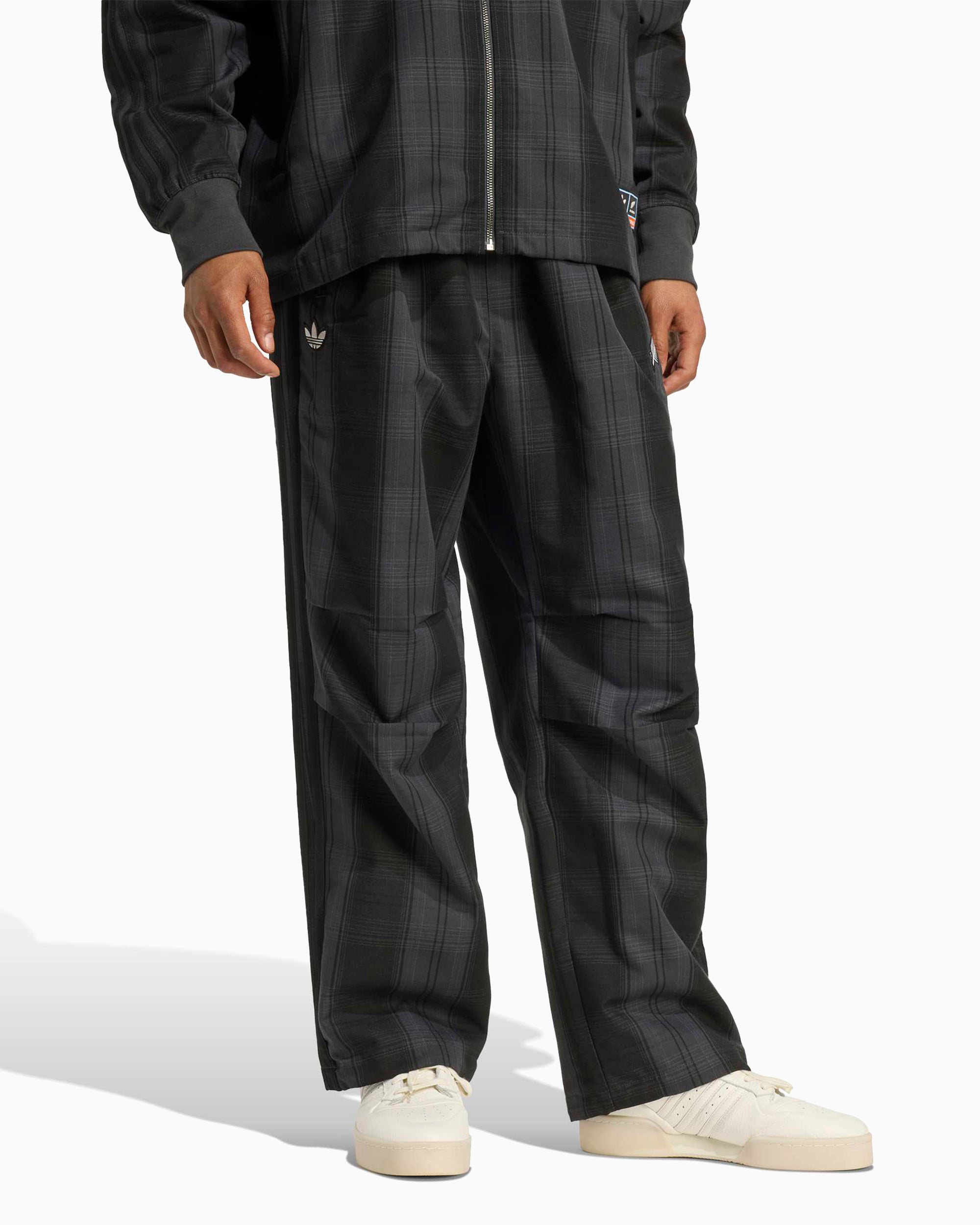 メンズウェア adidas x everyone Track Pant XL adidas Originals x All Blacks Firebird Plaid Relaxed Men's Track Pants