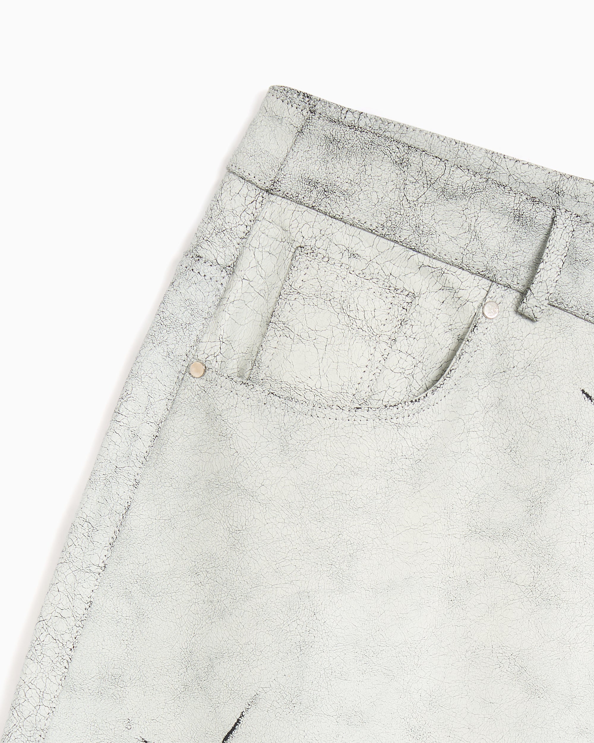 Arte Antwerp Cracked Leather Men's Baggy Pants