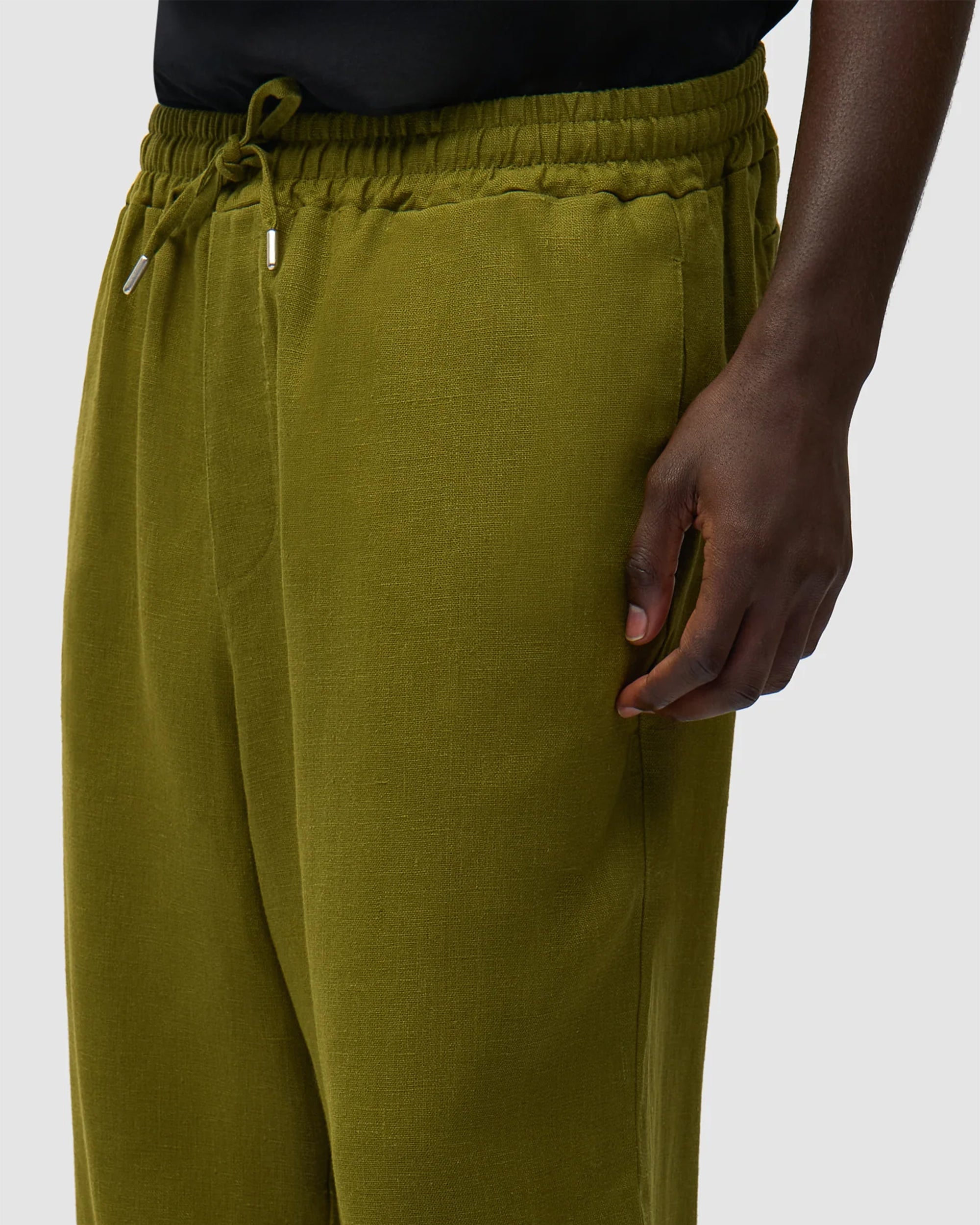 Pants Arte Antwerp Linen Relaxed Men's Sweatpants - SS26-013P-Green
