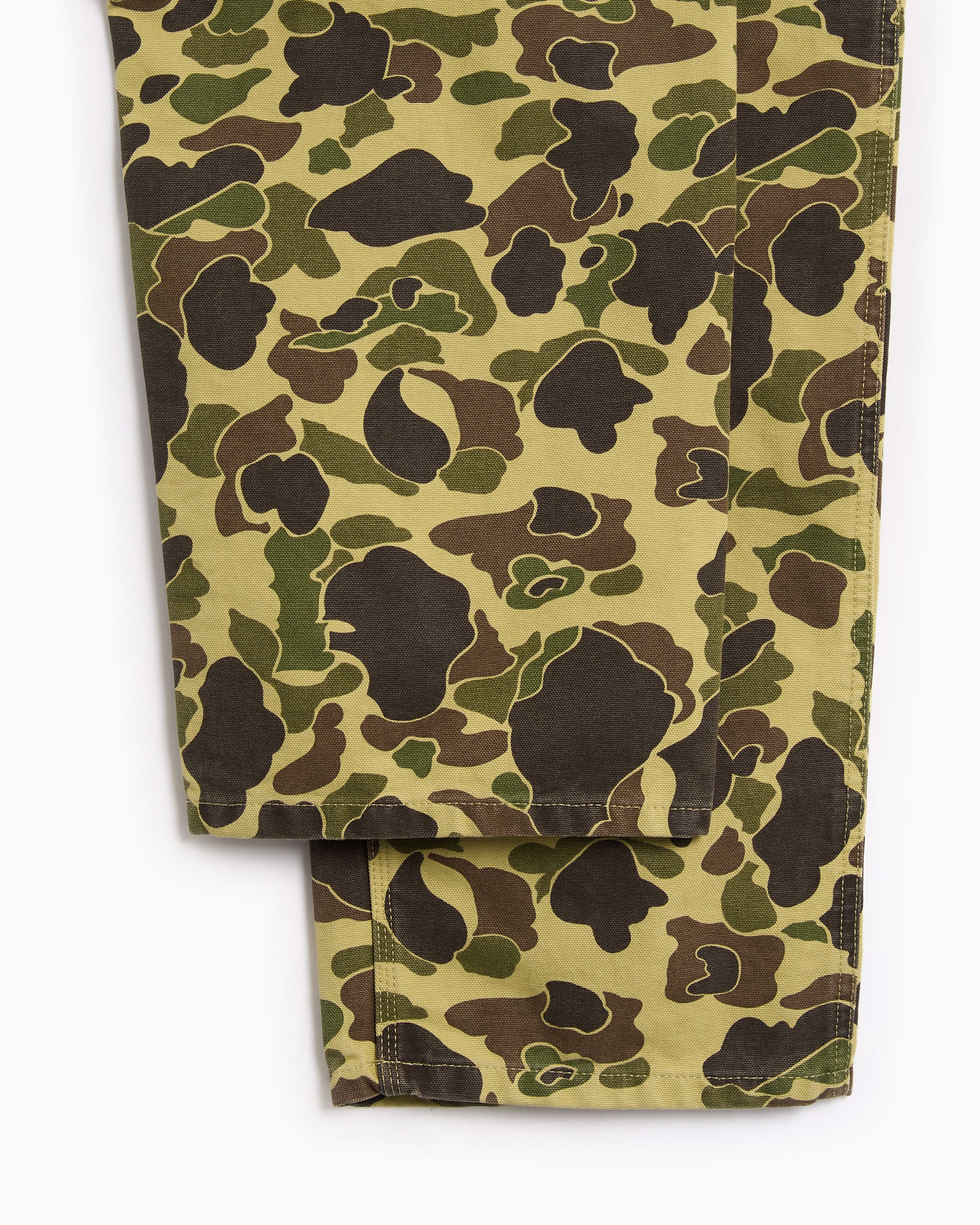 パンツ CARHARTT WIP DUCKS SINGLE KNEE PANTS Carhartt WIP Duck Single Knee Pant Green Camo Duck Stone Washed