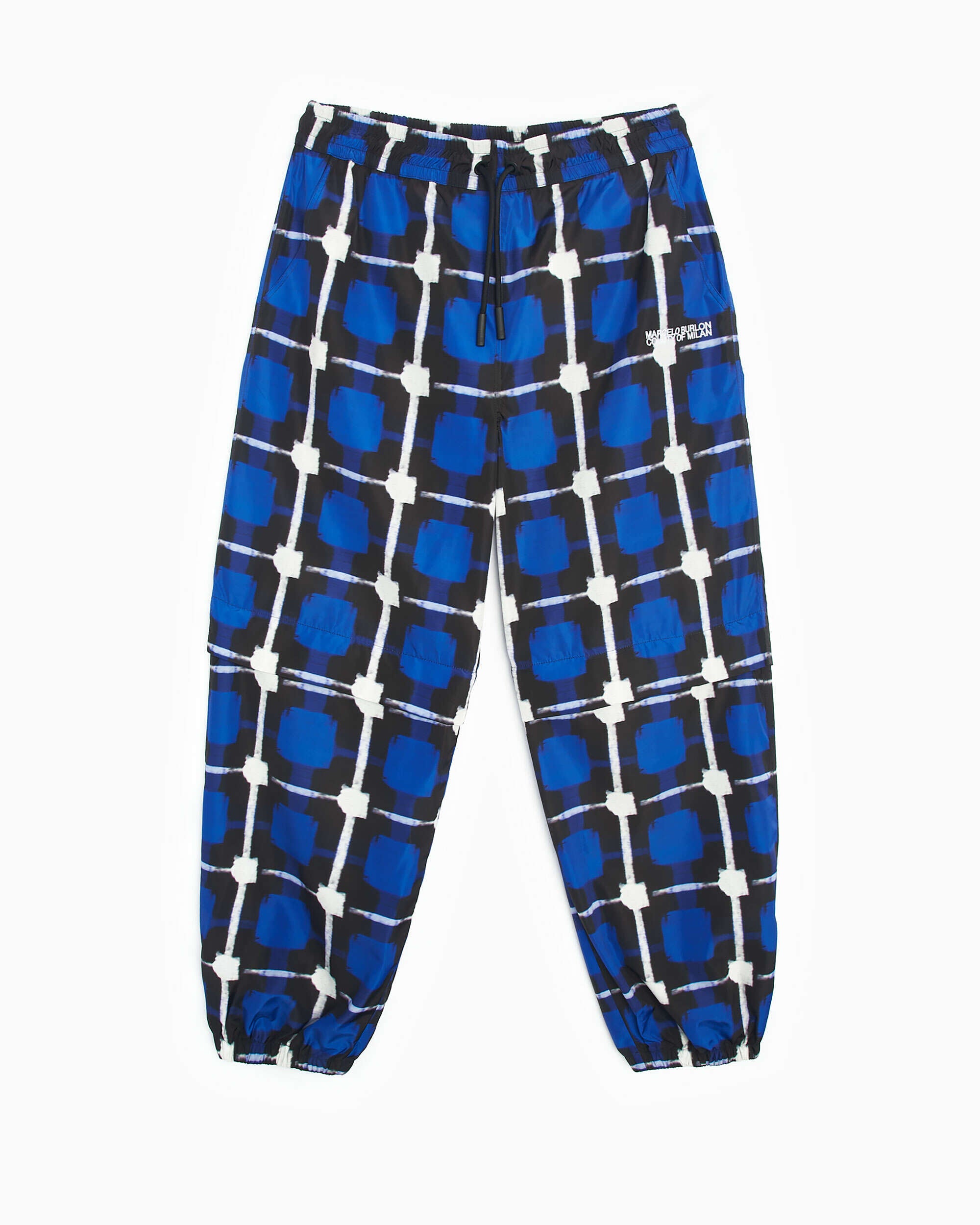 Pants Marcelo Burlon Logo Check Nylon Men's Jogger Pants Men's Pants - CMCA168S21FAB0014501