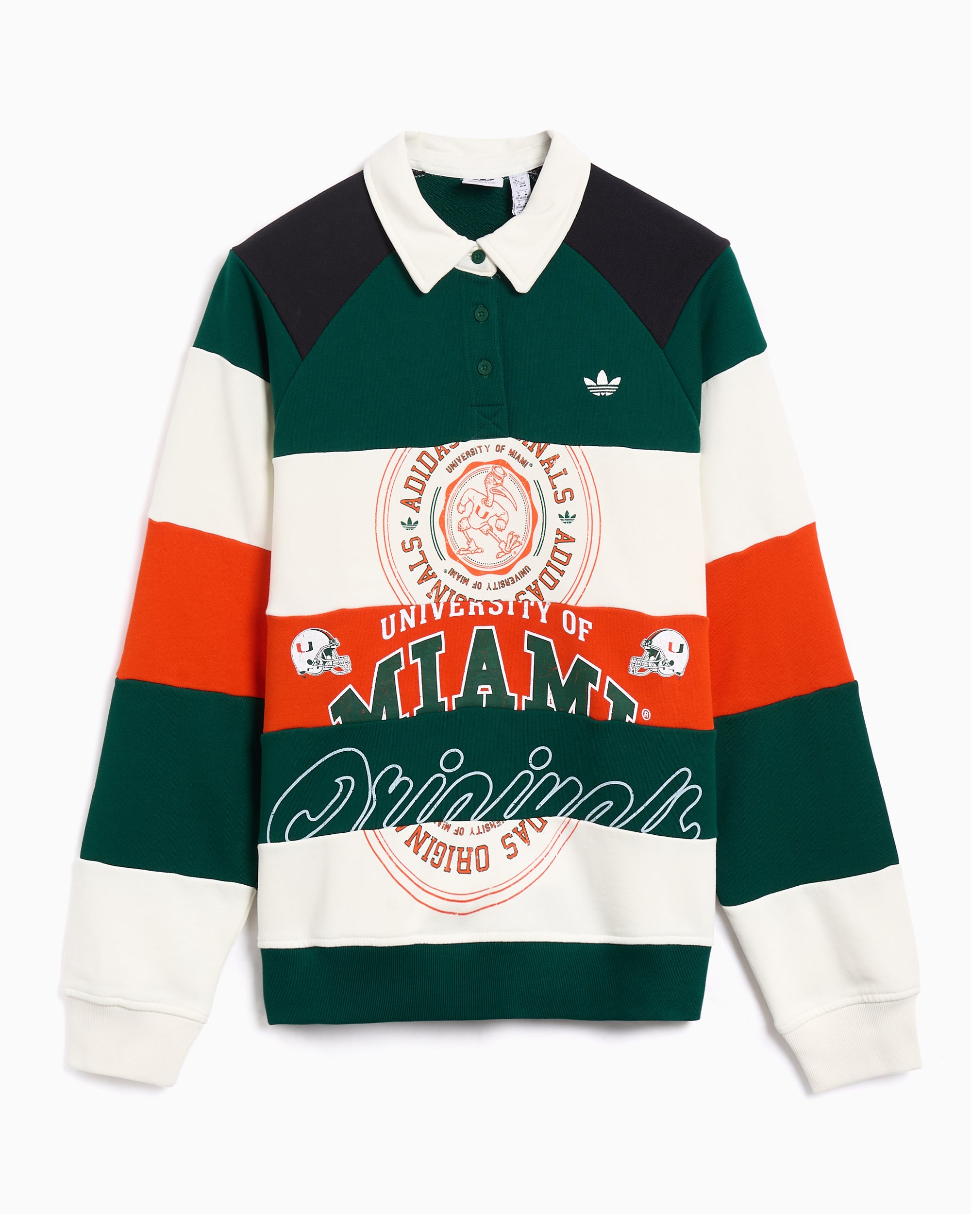 Polo shirts adidas Originals R3COD Athl Dept NCAA University of Miami Logo Relaxed Women's Polo Shirt - KF2329