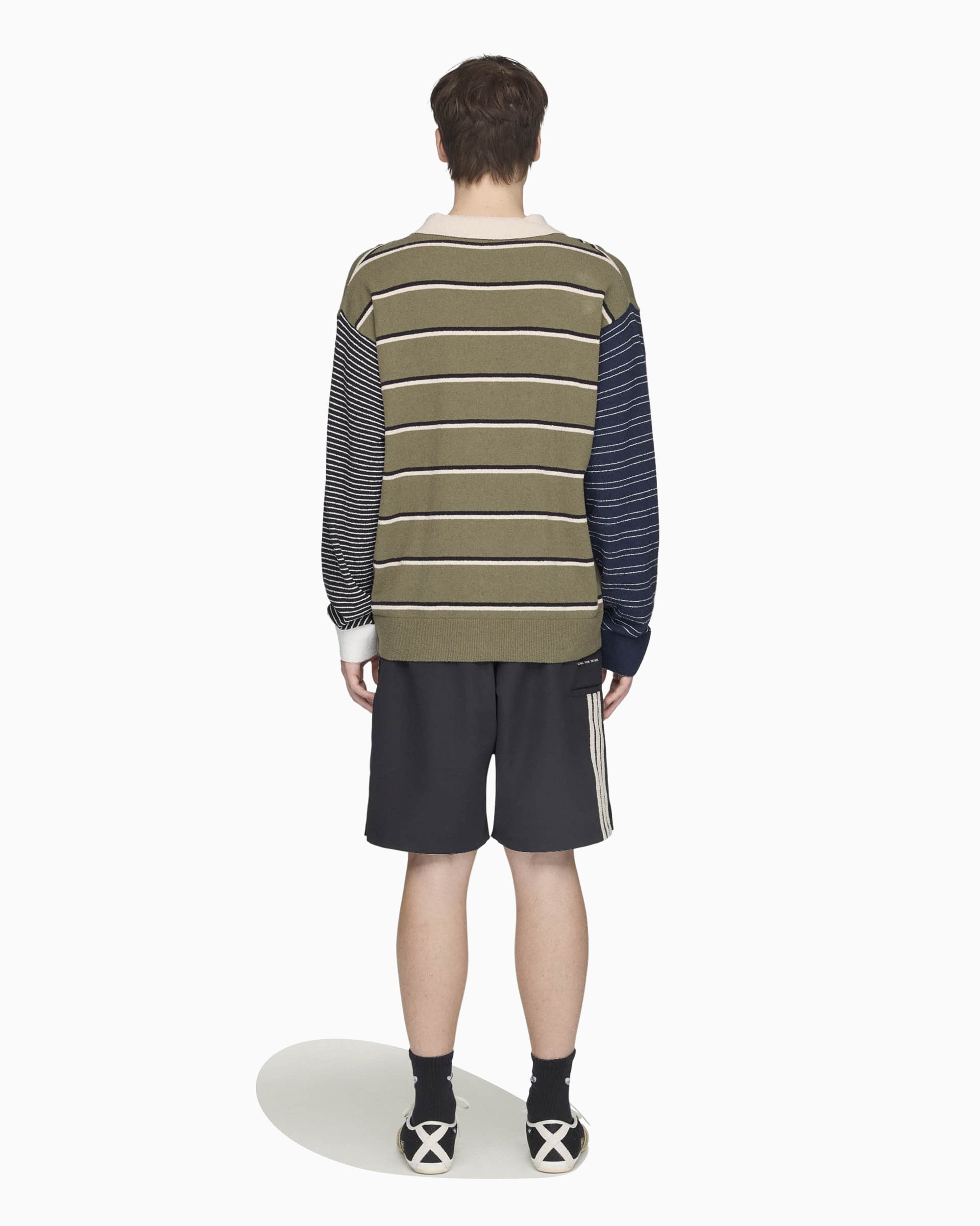 adidas Originals x Song For The Mute 007 Striped Relaxed Unisex Polo S