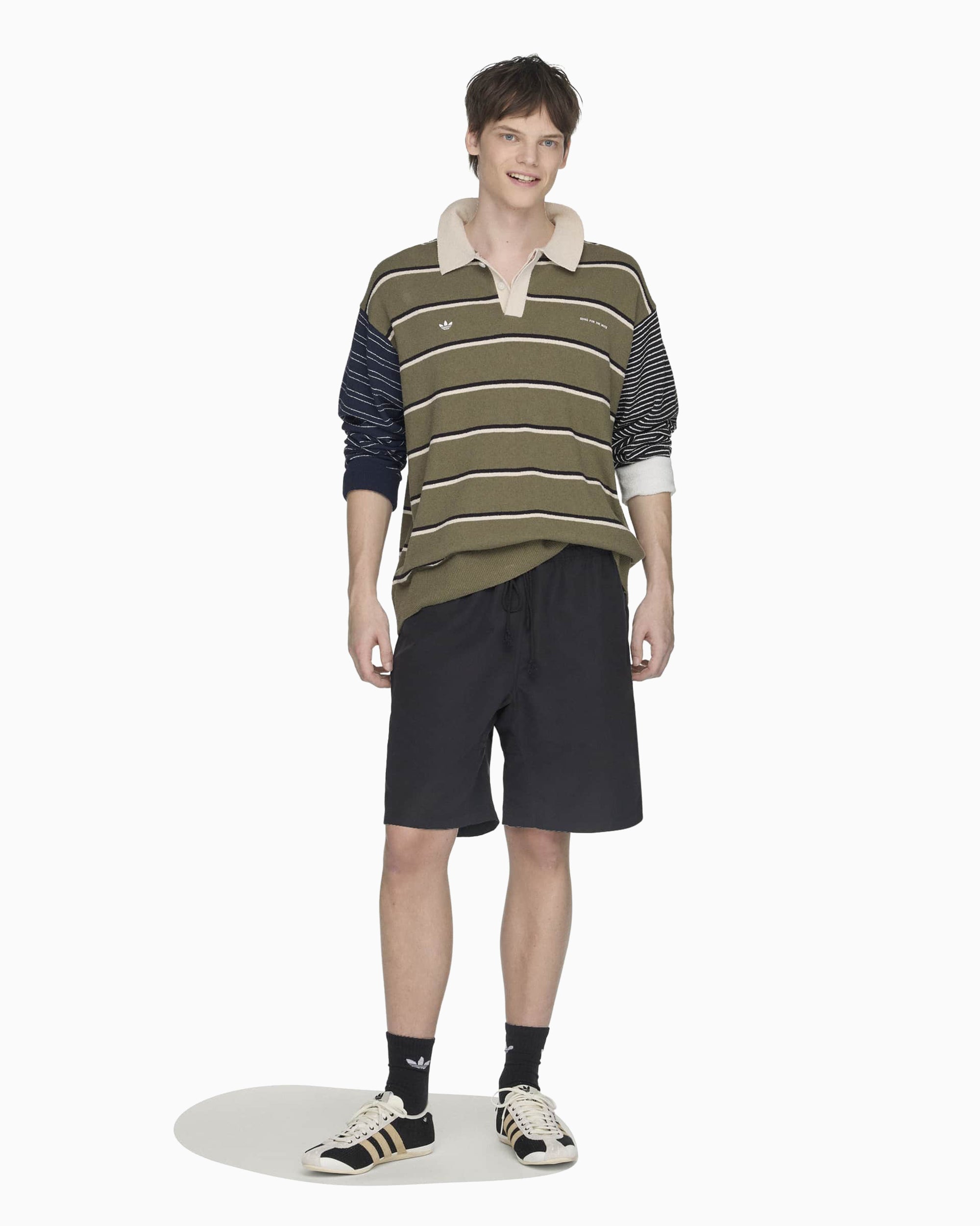 adidas Originals x Song For The Mute 007 Striped Relaxed Unisex Polo S