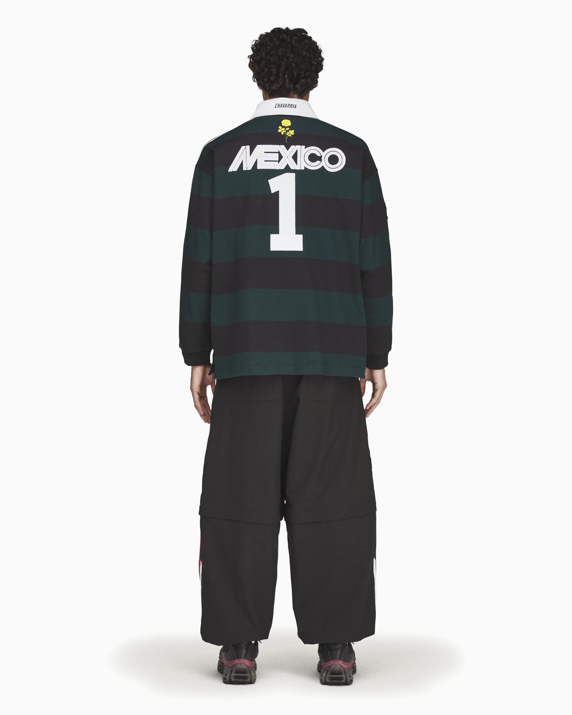 Polo shirts adidas Originals x Willy Chavarria Logo Striped Relaxed Men's Polo Shirt - KV1977