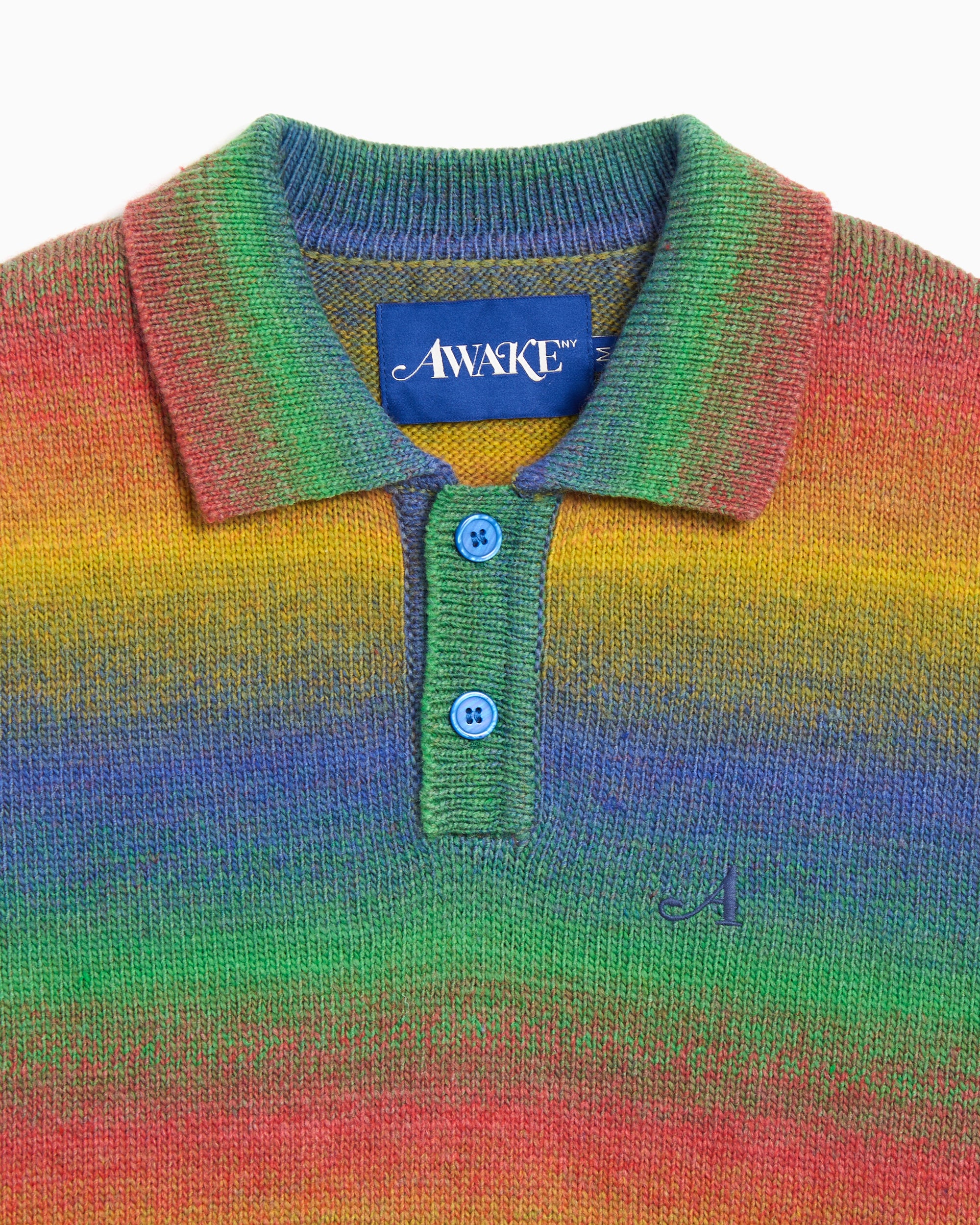 Polo shirts Awake NY Gradient Striped Men's Polo Shirt - AWK-FW25-KN001-MULTI
