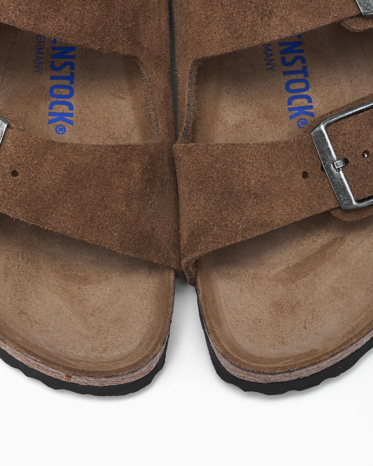 BIRKENSTOCK Arizona Soft Footbed Suede Leather Slide Narrow display picture 1