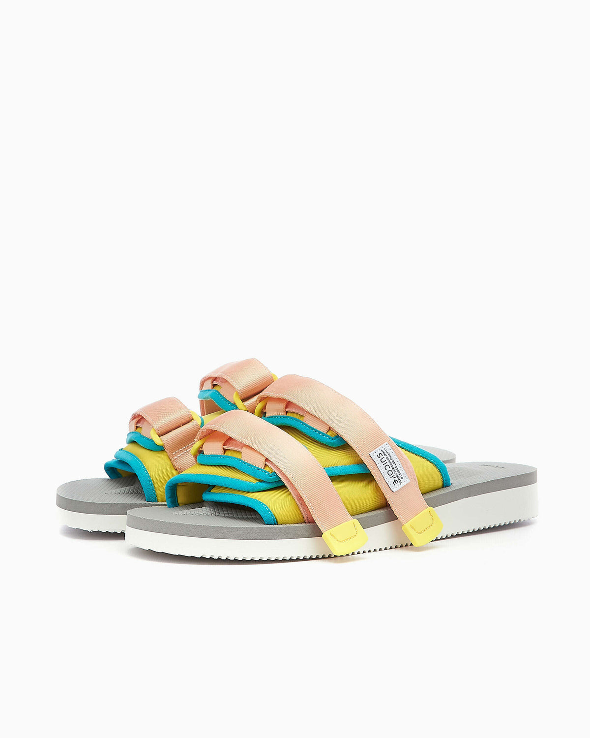 Suicoke Depa-Cab sandals in tan/black/green/red/yellow Suicoke Moto Cab Yellow/Gray main image 4