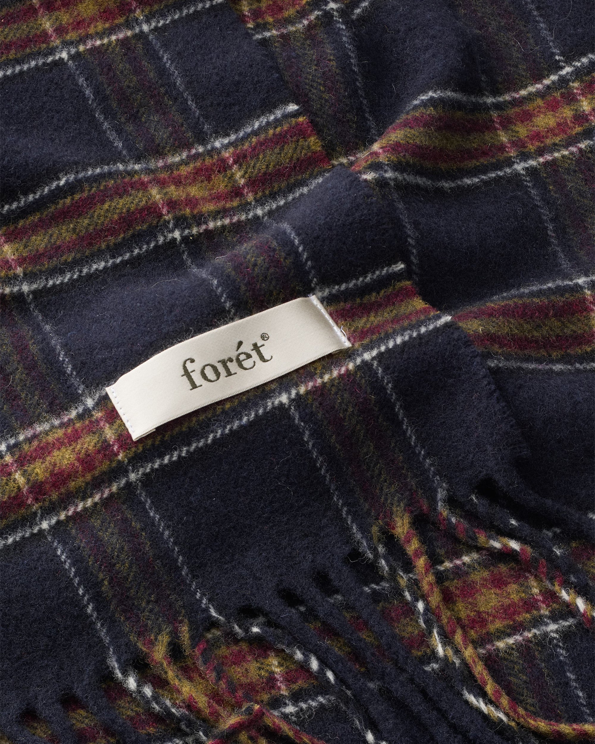 Scarves Gloves forét Plaid Unisex Scarf - F7068-NAVYCHECK