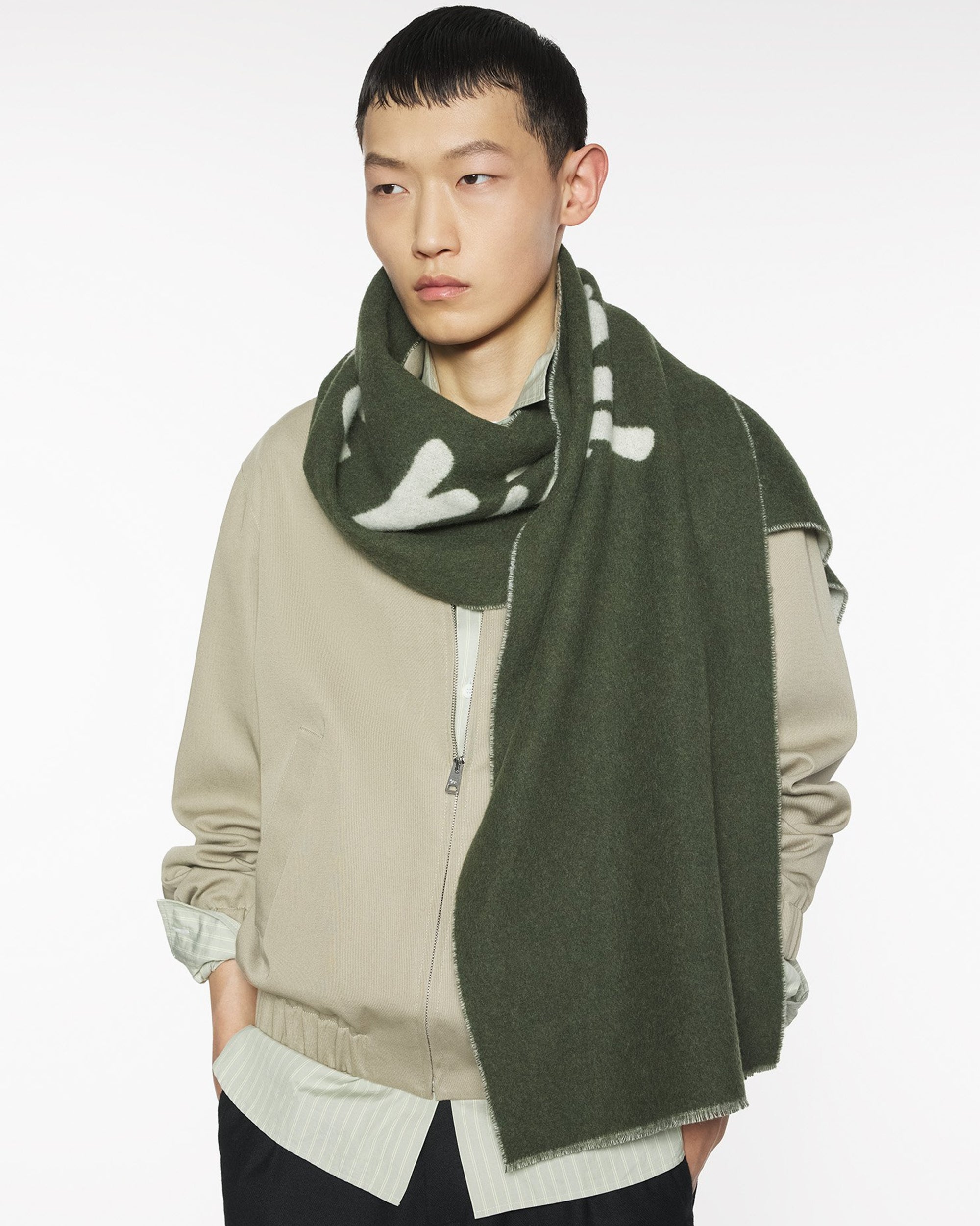 MAISON KITSUNE(メゾンキツネ) HANDWRITING SCARF Maison Kitsuné Handwriting Unisex Scarf