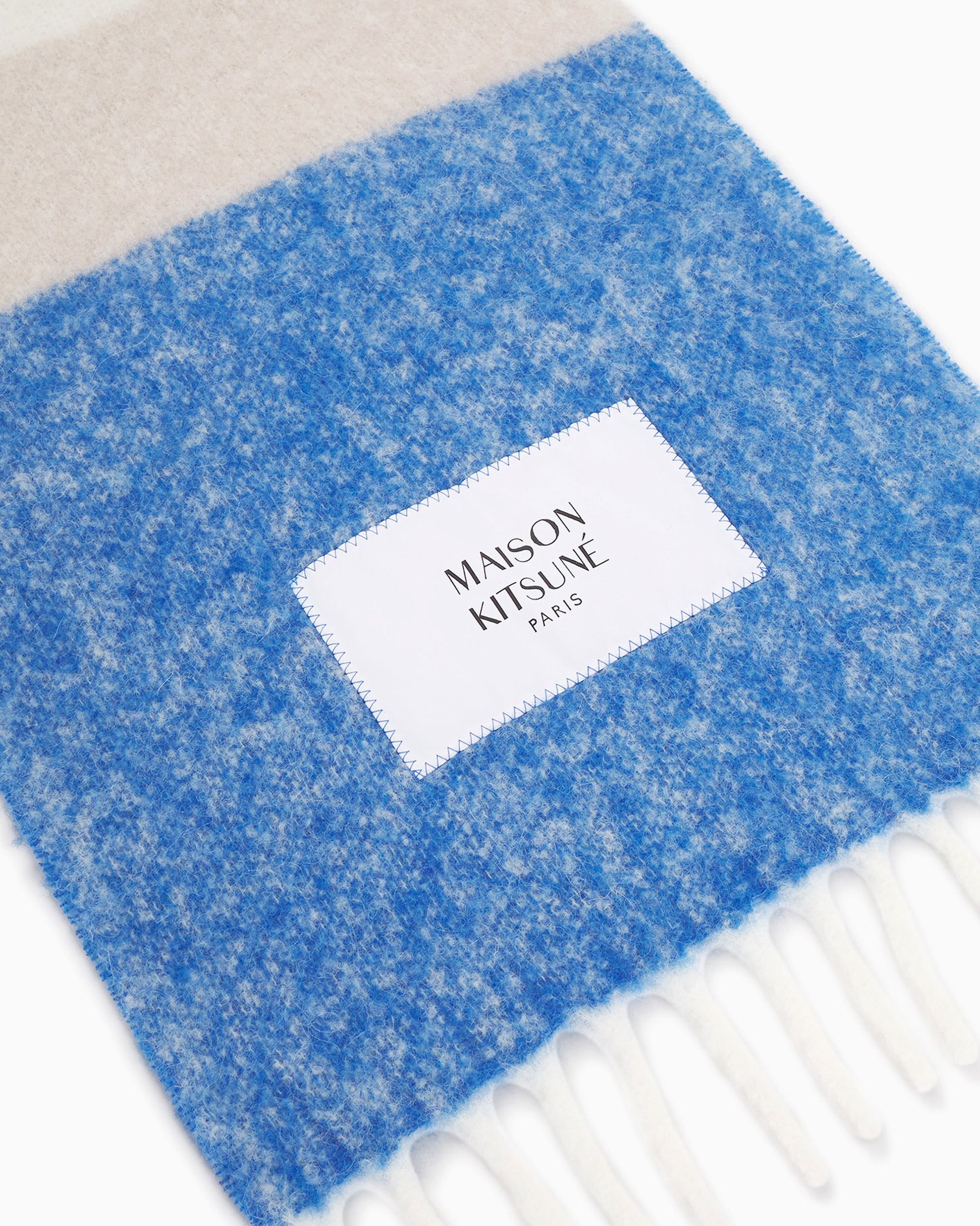 Maison Kitsuné Striped Unisex Scarf