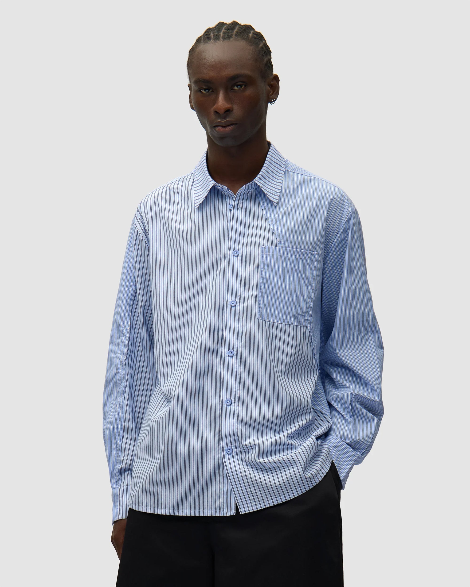 Arte Antwerp Assimetrical Striped Men's Shirt
