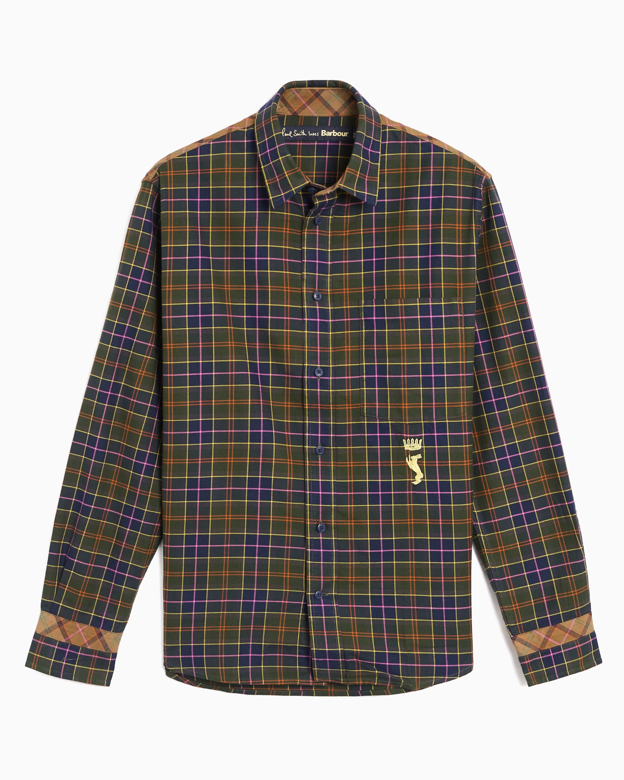 Paul Smith Barbour パッチワークチェック アンブレラ レア Barbour x Paul Smith Tartan Plaid Men's Shirt
