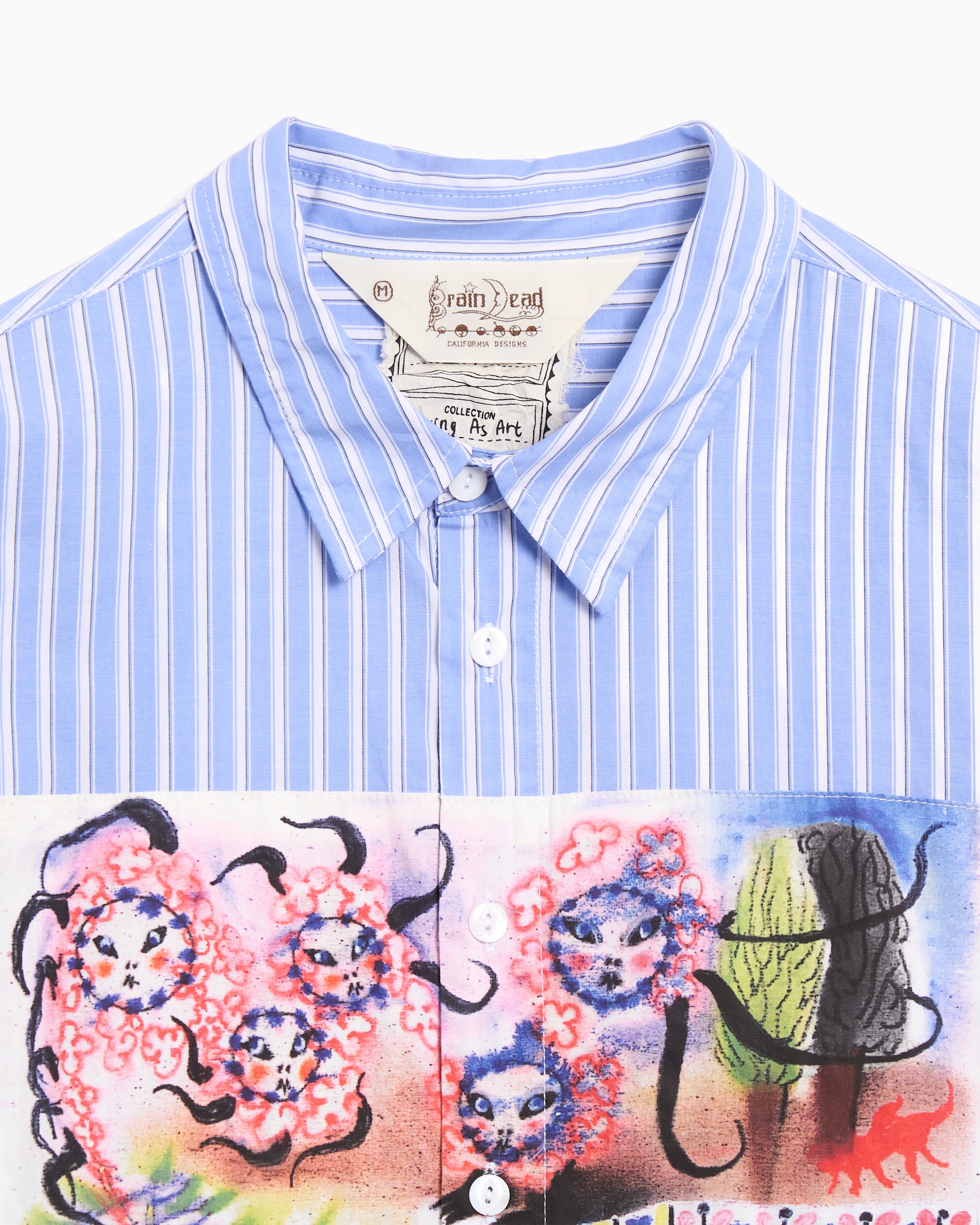 BRAIN DEAD Gastromaniac Striped Shirt