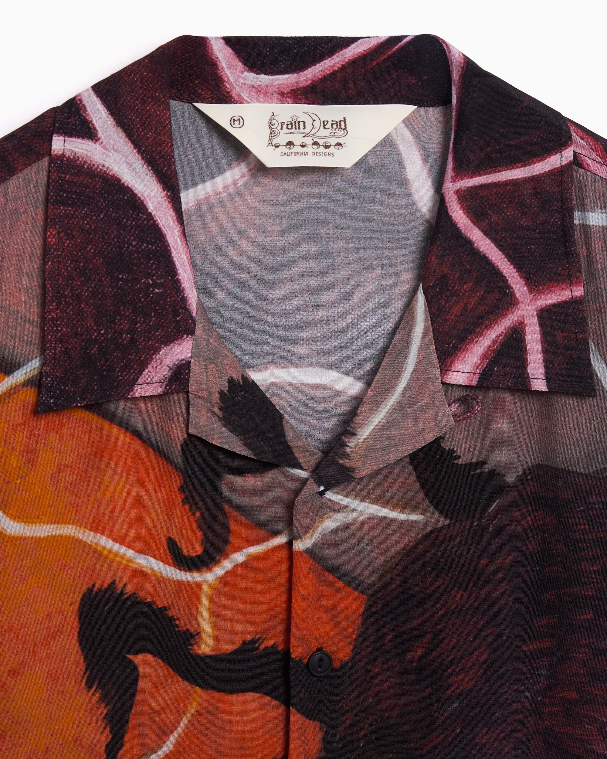 Shirts Brain Dead Spiral Orb Short-Sleeved Men's Shirt - S25T050042-BURG