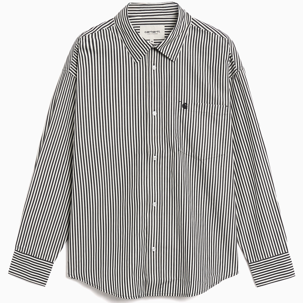 black and white striped dress shirt women's CUNLIN Black and White Striped Shirt Women Blouses for Women's Button Down Long Sleeve Vertical Tops Work Shirts Womens Black Size XS at Amazon Women's Clothing store
