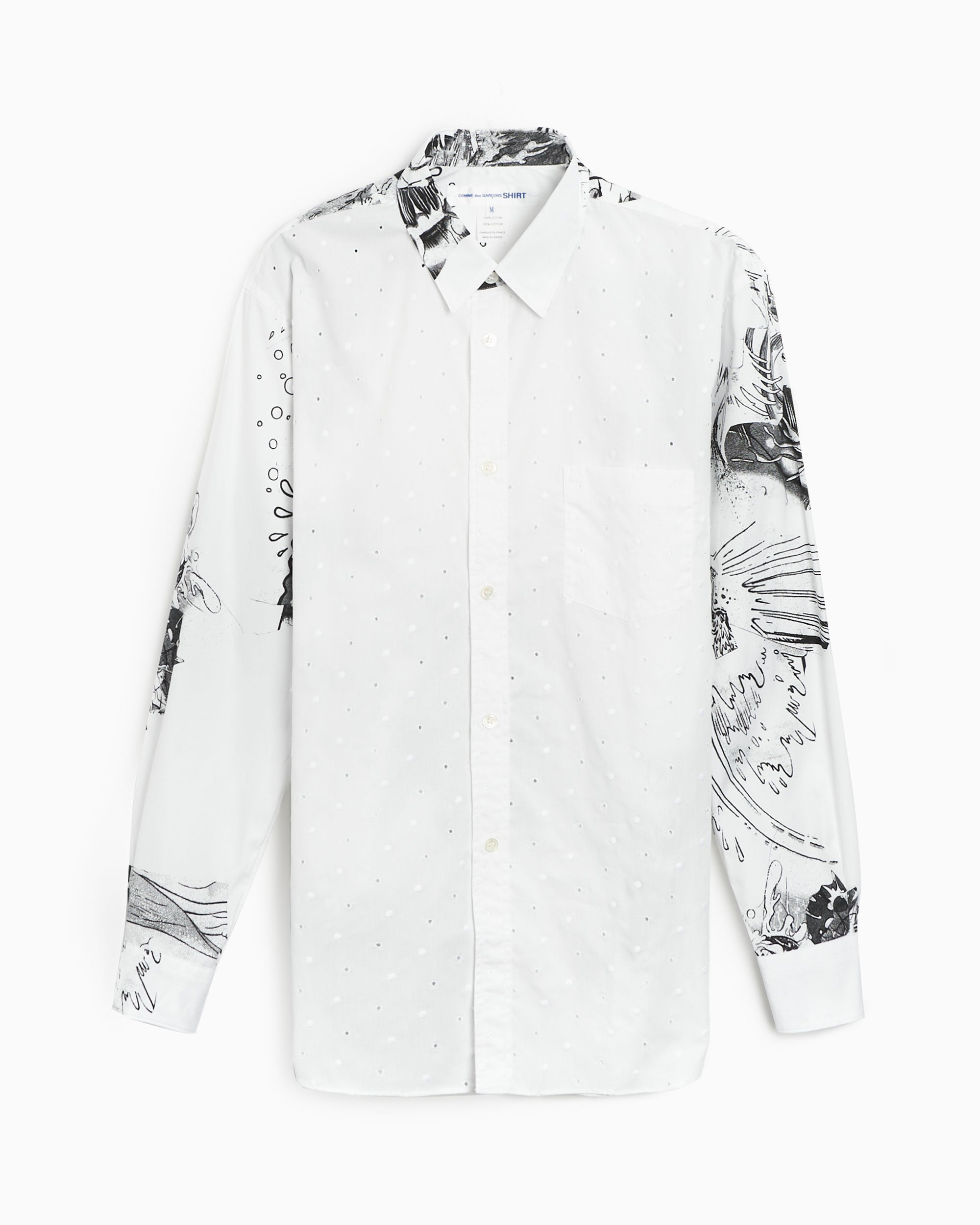Comme Des Garçons Shirt x Christian Marclay Men's Woven Shirt Men's Sh