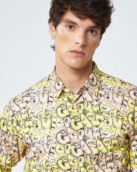 Comme Des Garçons Shirt x Kaws Classic Print Men's Shirt Men's Shirt