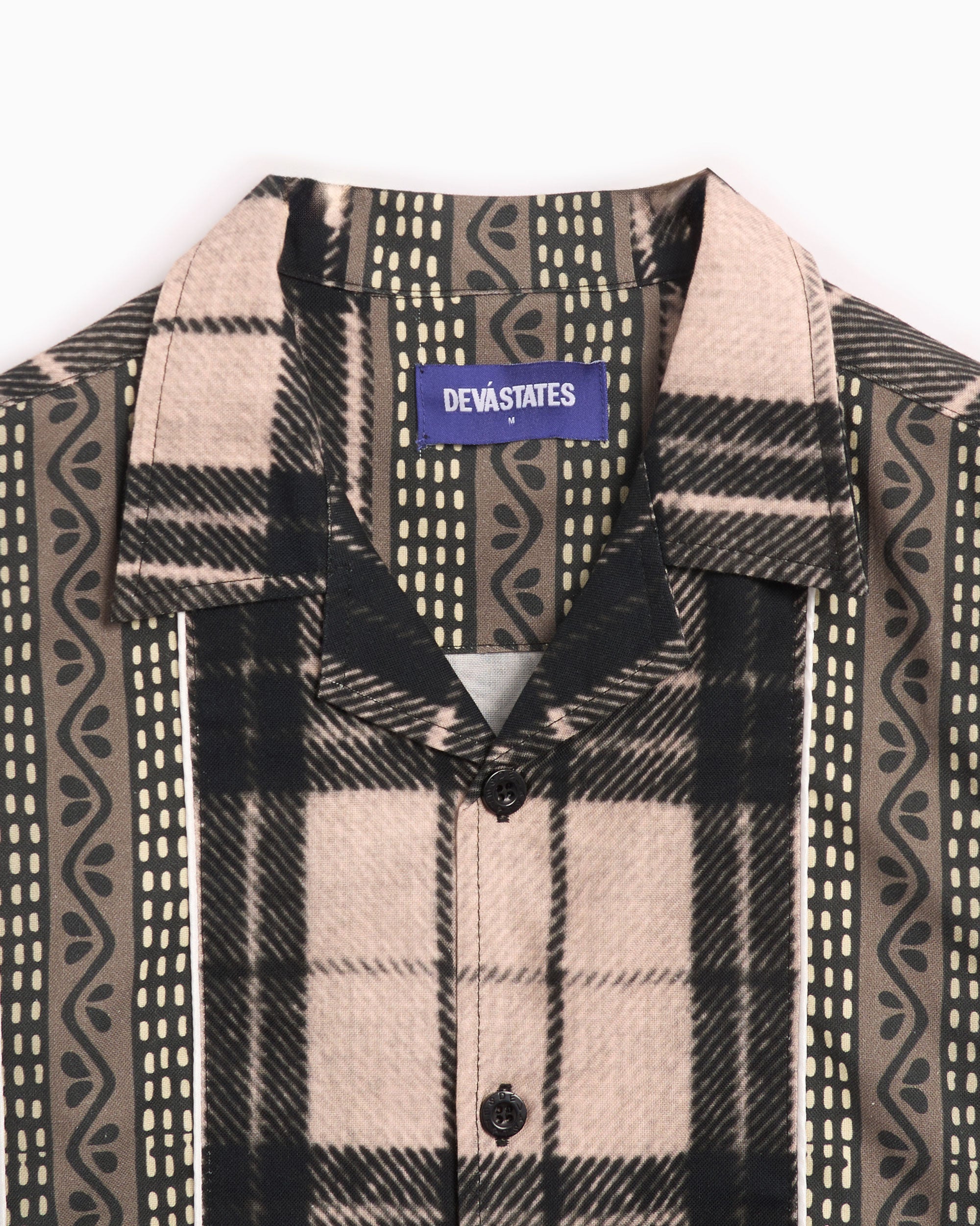 Shirts DEVÁ STATES Ikat Men's Long Sleeve Linen Shirt Men's Shirt - DSB4B203F24