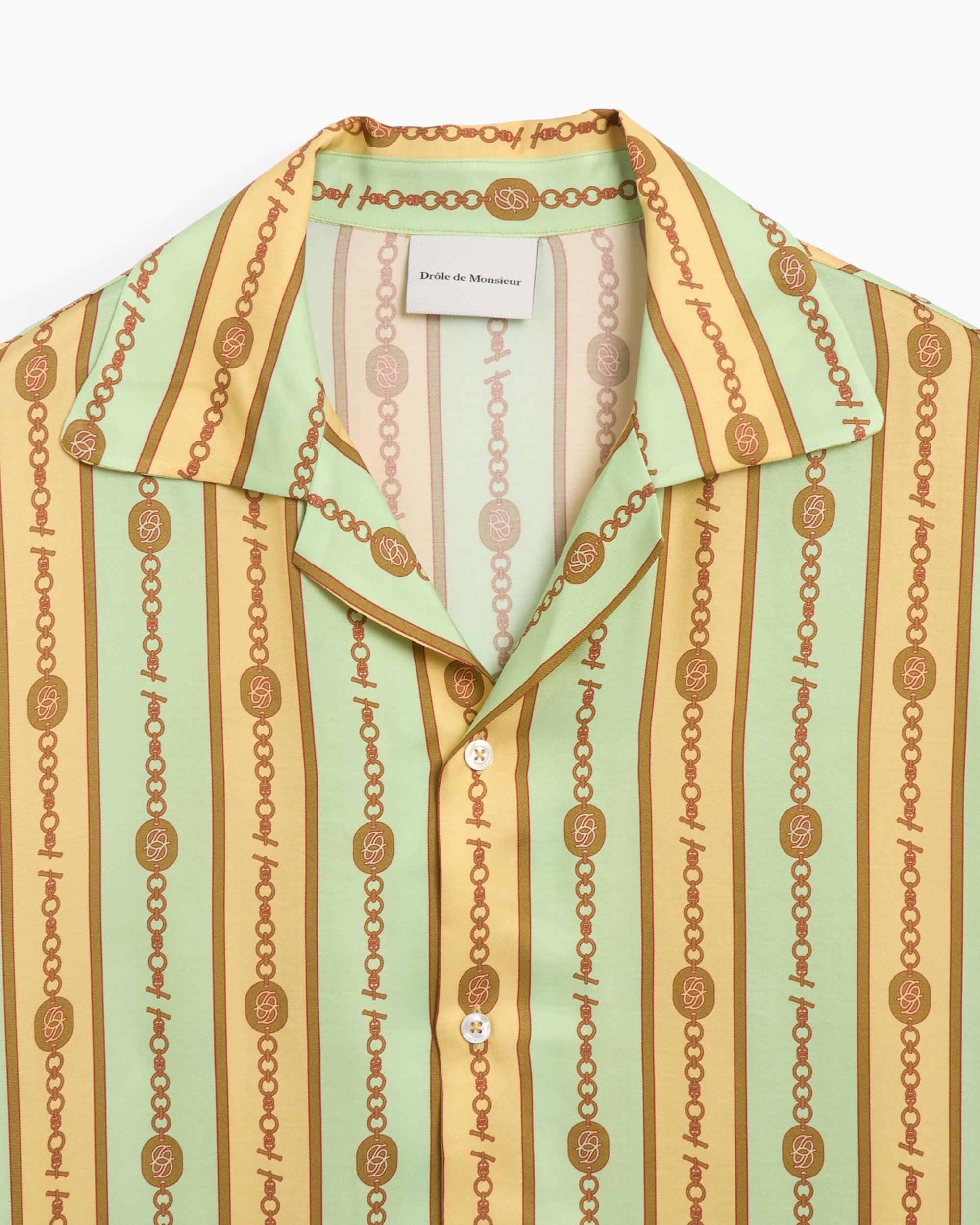 Shirts Drôle de Monsieur Bijoux Men's Shirt Men's Shirt - SH204-VI016-LGN