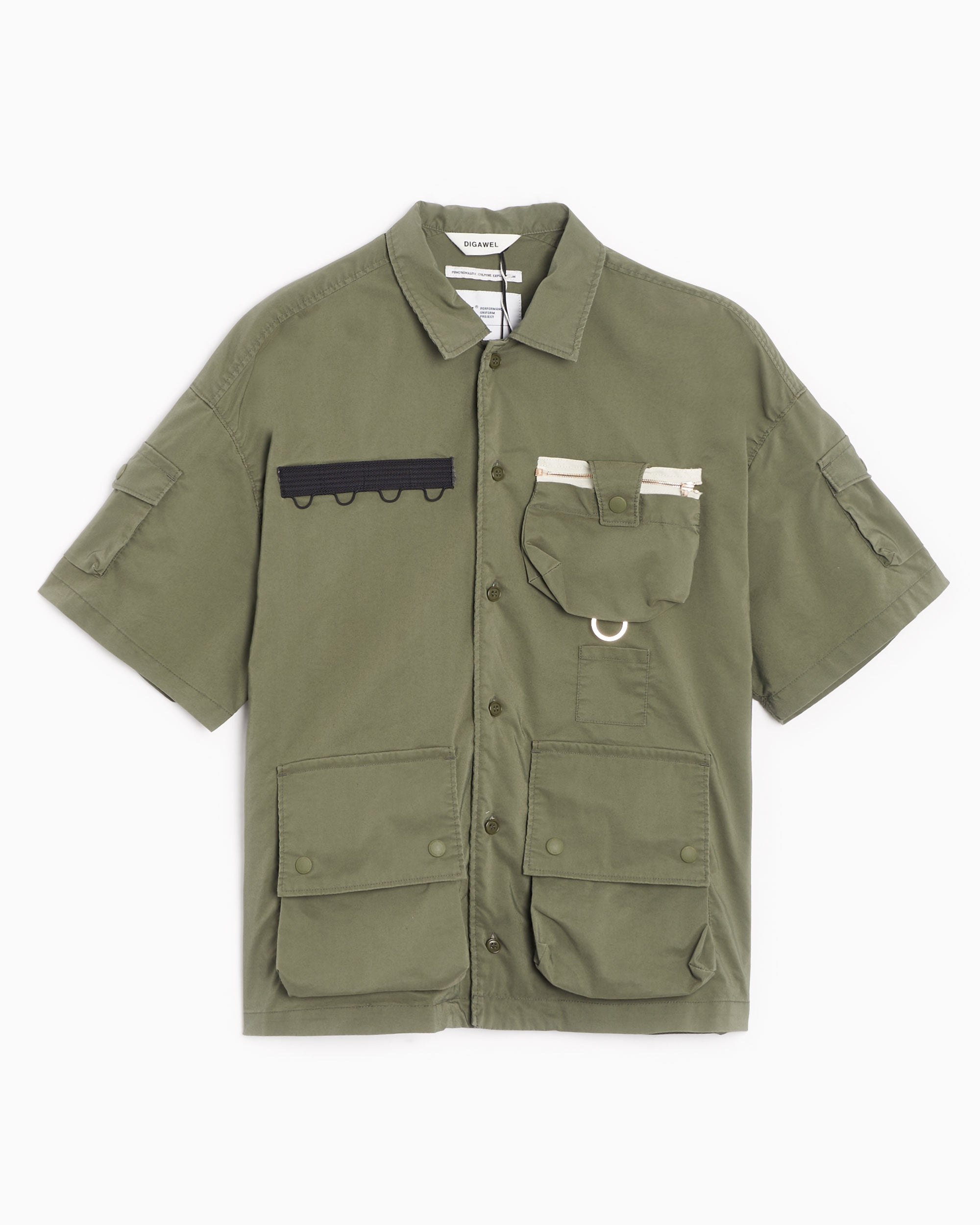 Shirts ﻿F/CE. F/CE. 7 Pockets Men's Short Sleeve Shirt Men's Shirt - FSP02231U0001-Olive