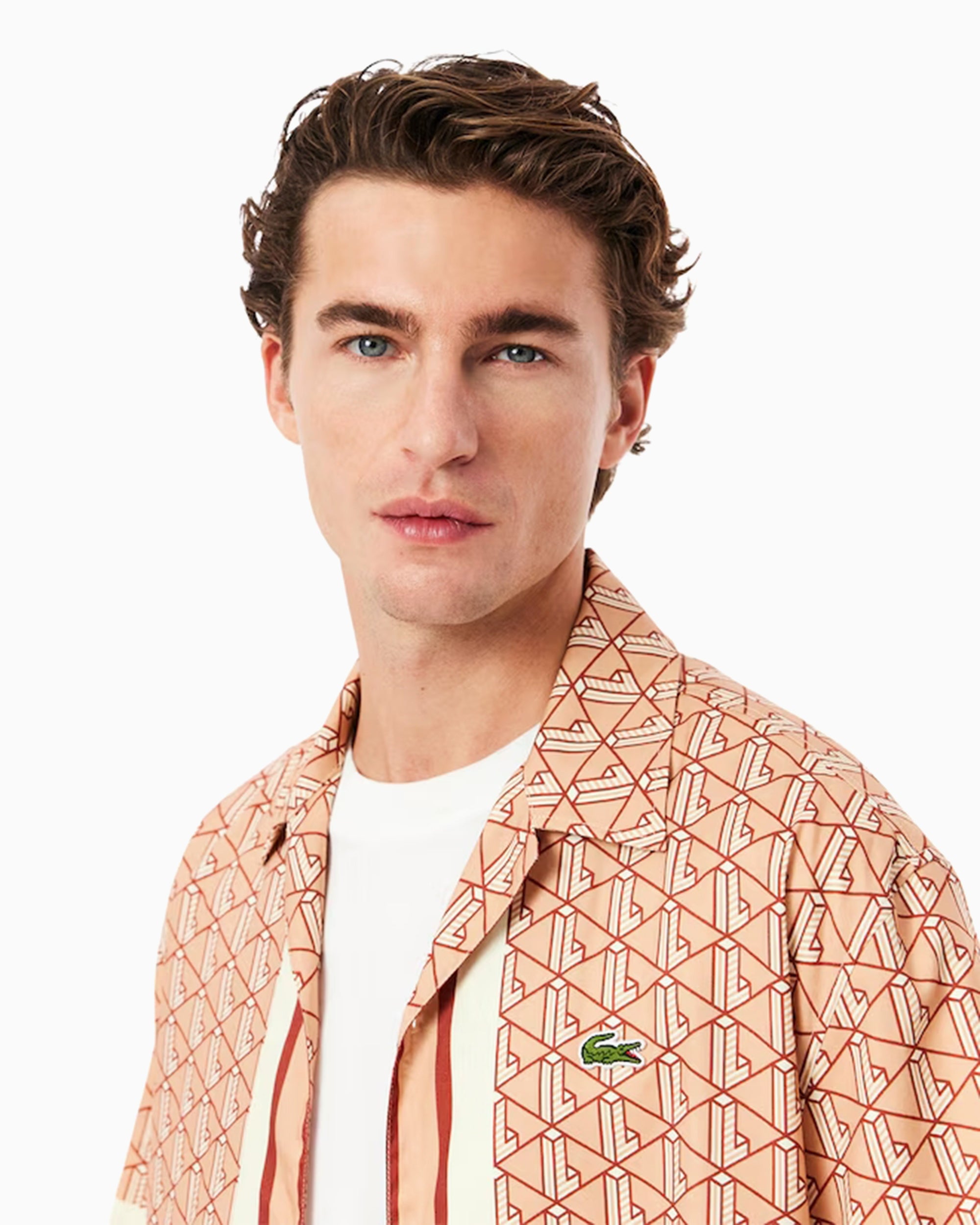 Shirts Lacoste Monogram Short-Sleeved Straight Men's Shirt - CH9094-00-F9I