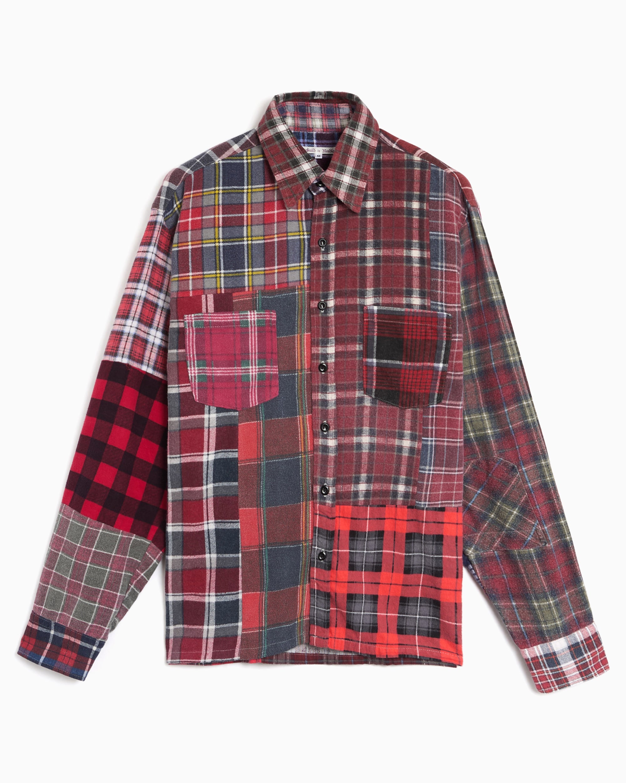 Shirts Needles 7 Cut Flannel Plaid Relaxed Unisex Shirt - SX488-Assorted-M