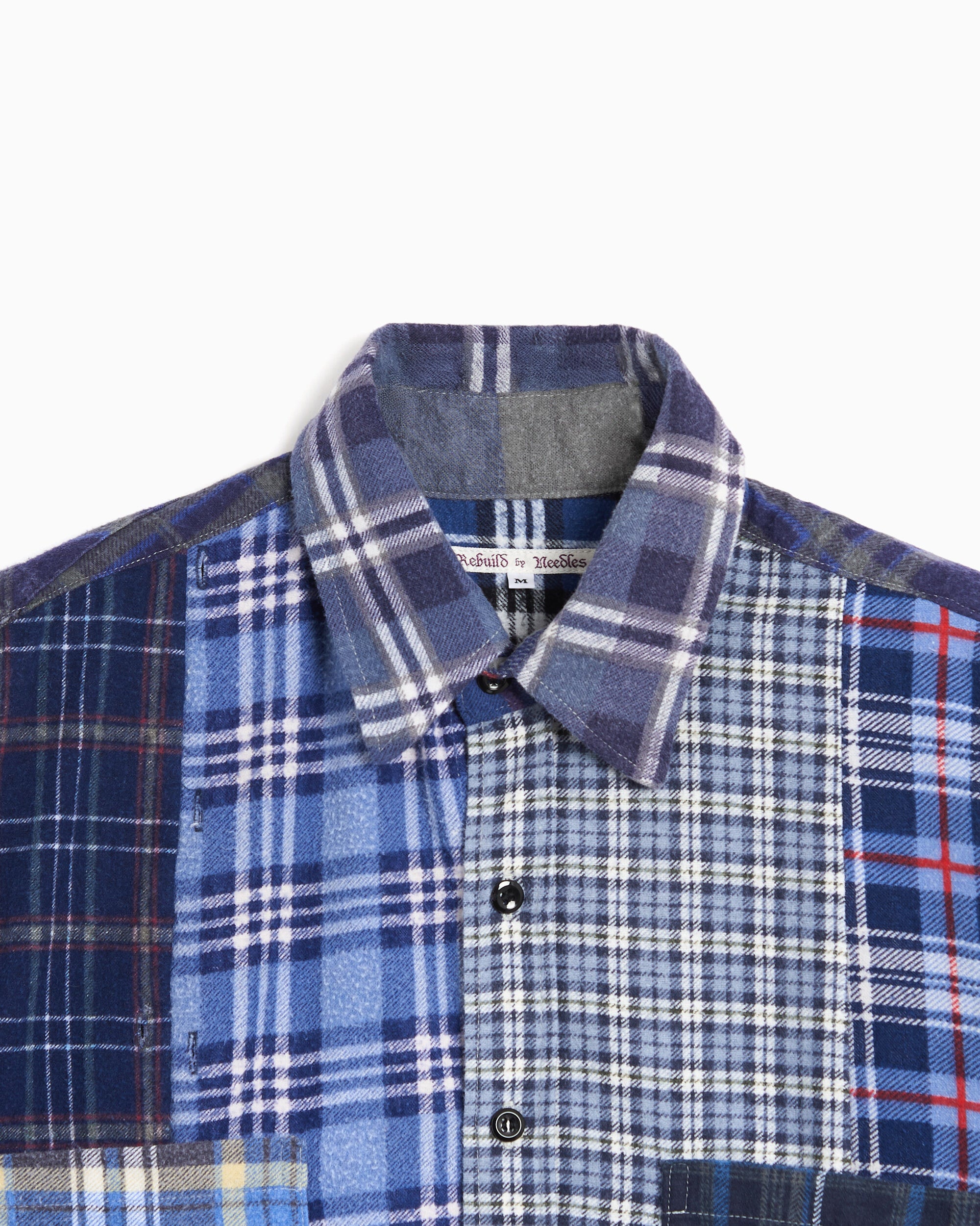 Shirts Needles 7 Cut Flannel Plaid Relaxed Unisex Shirt - SX488-Assorted-M-1