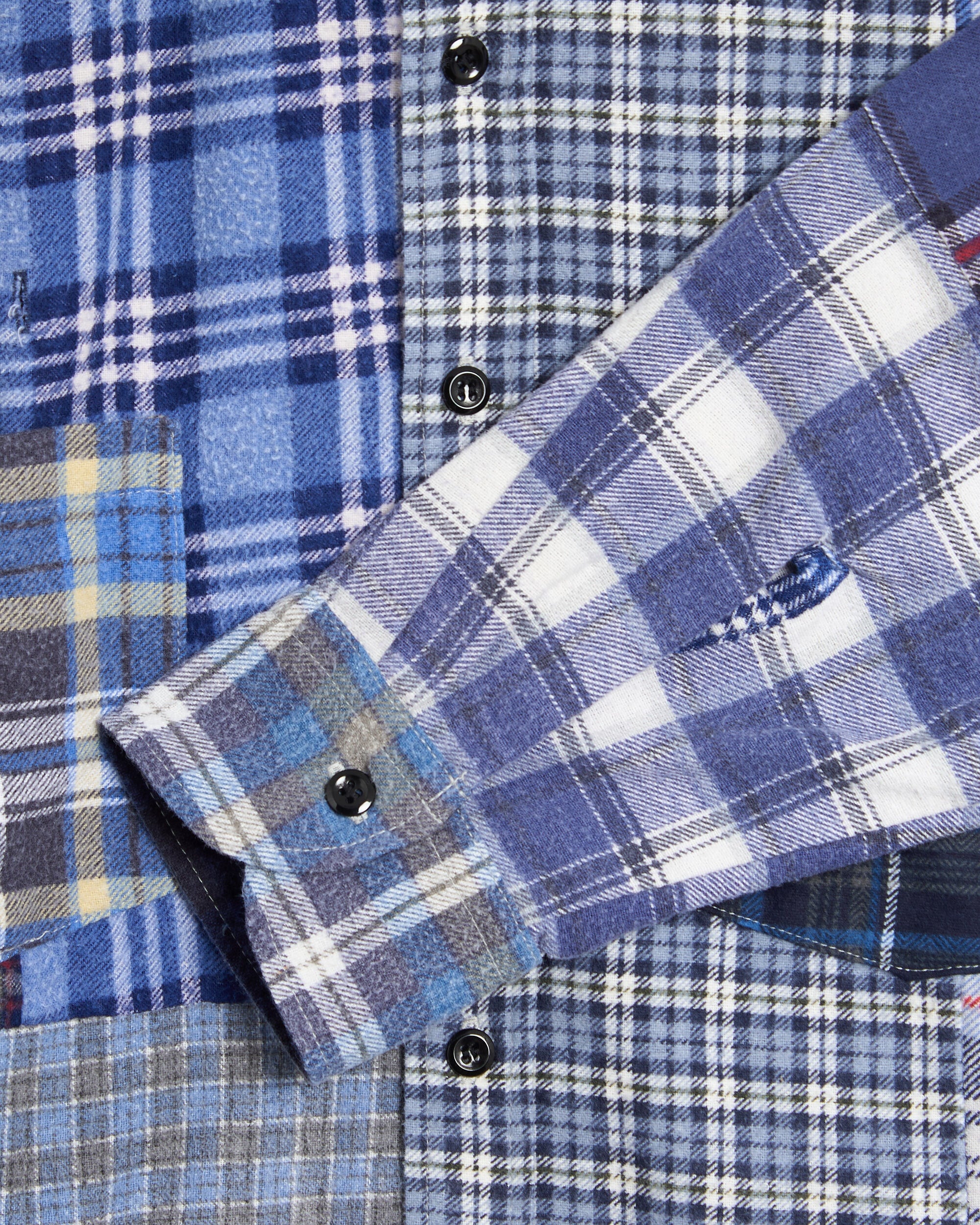 Shirts Needles 7 Cut Flannel Plaid Relaxed Unisex Shirt - SX488-Assorted-M-1