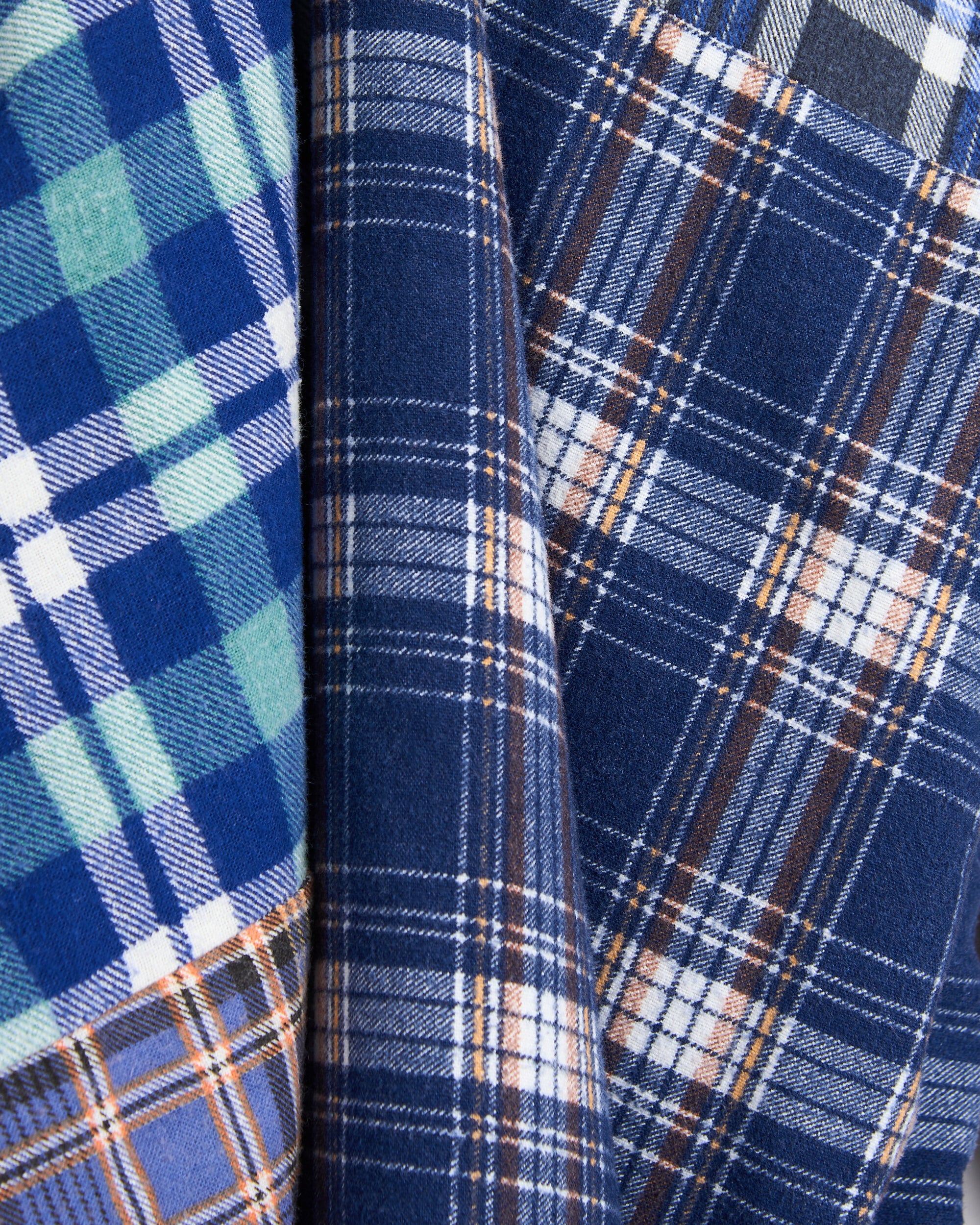 Shirts Needles 7 Cut Flannel Plaid Relaxed Unisex Shirt - SX488-Assorted-M-1
