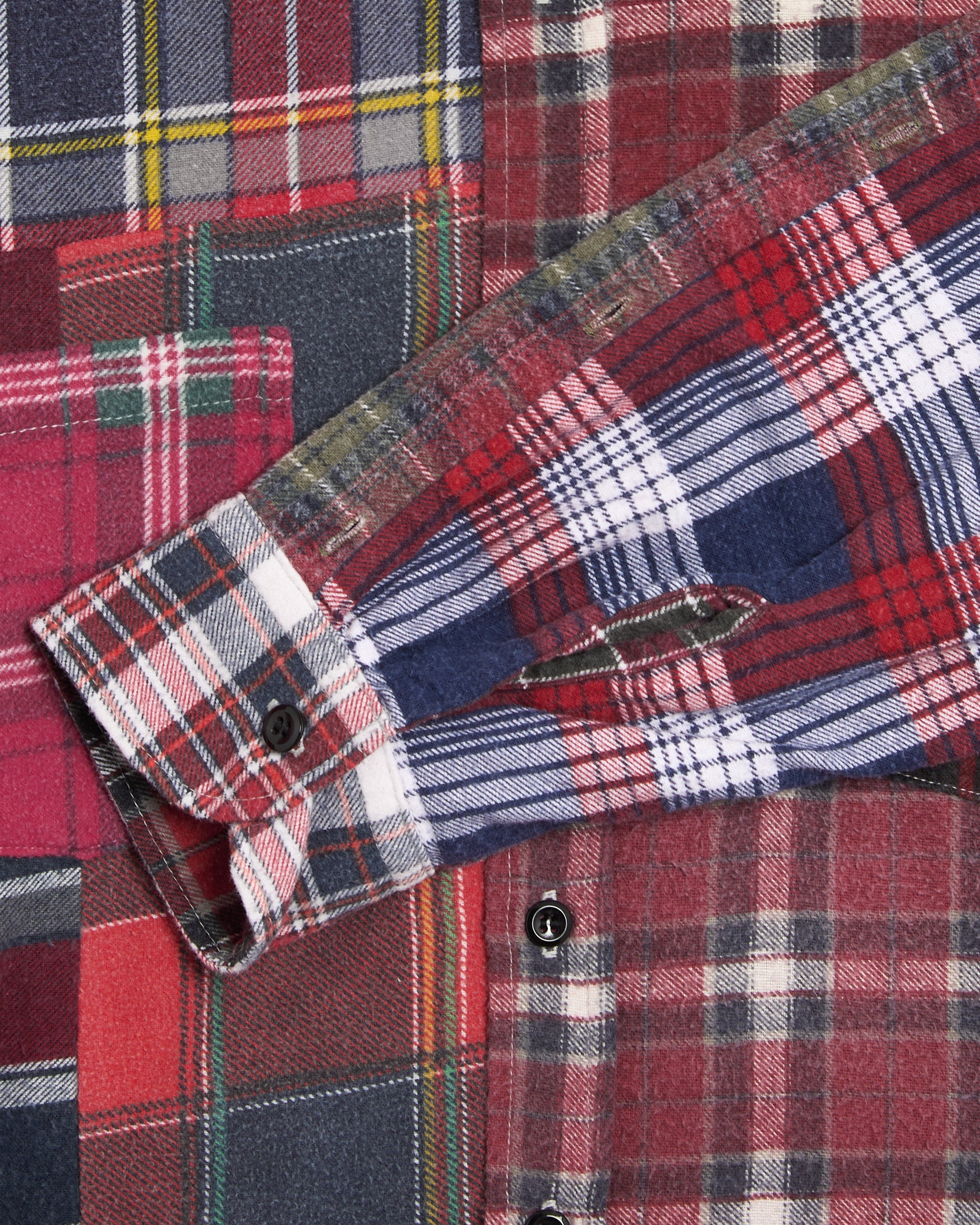 Shirts Needles 7 Cut Flannel Plaid Relaxed Unisex Shirt - SX488-Assorted-M