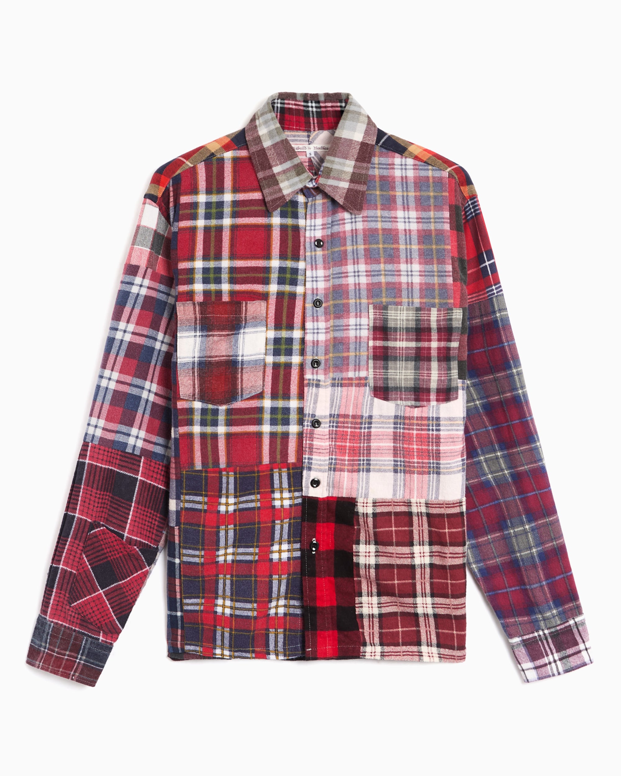 Shirts Needles 7 Cut Flannel Plaid Relaxed Unisex Shirt - SX488-Assorted-S