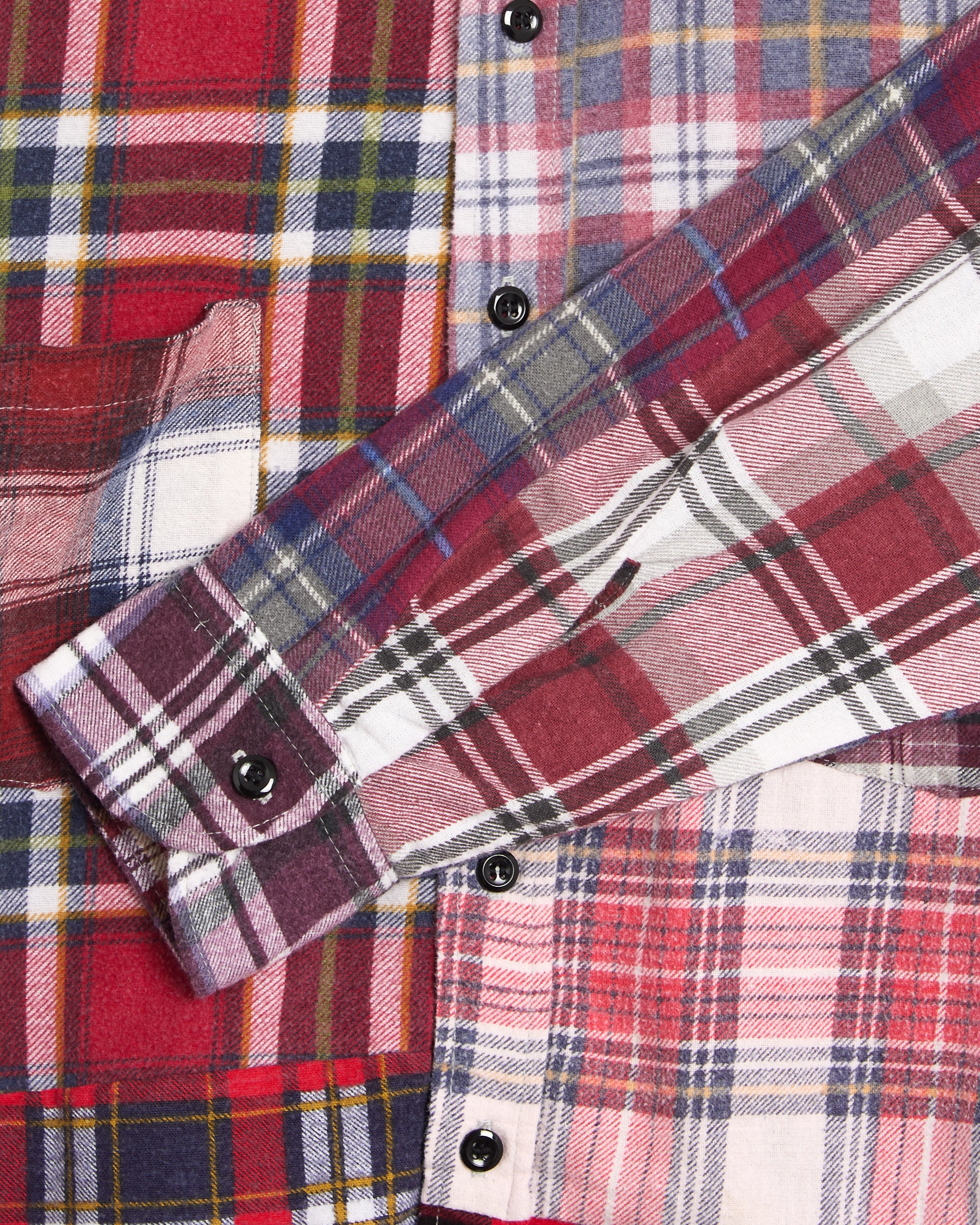 Shirts Needles 7 Cut Flannel Plaid Relaxed Unisex Shirt - SX488-Assorted-S