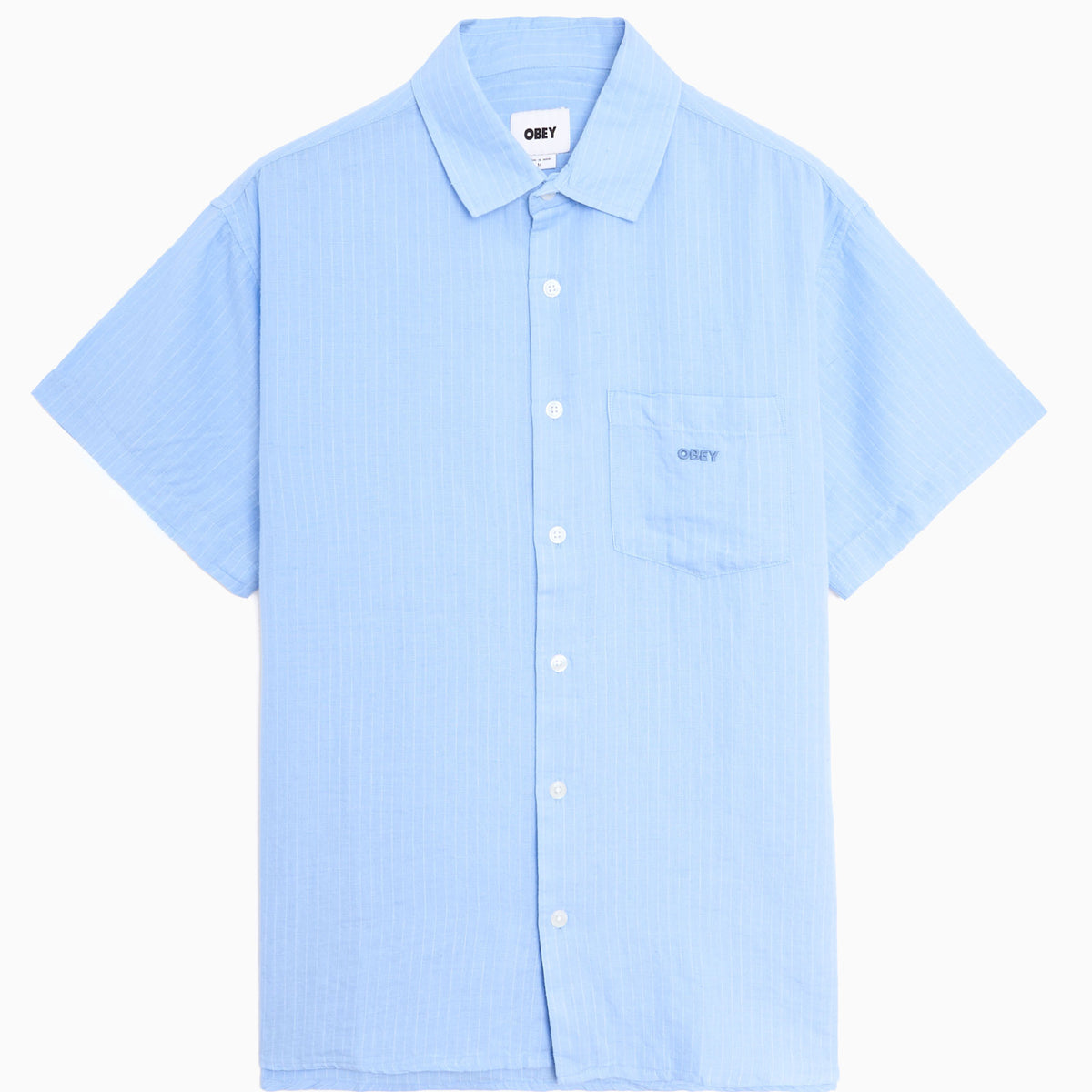 obey dress shirt OBEY Clothing Barry Striped Short-Sleeved Relaxed Men's Shirt