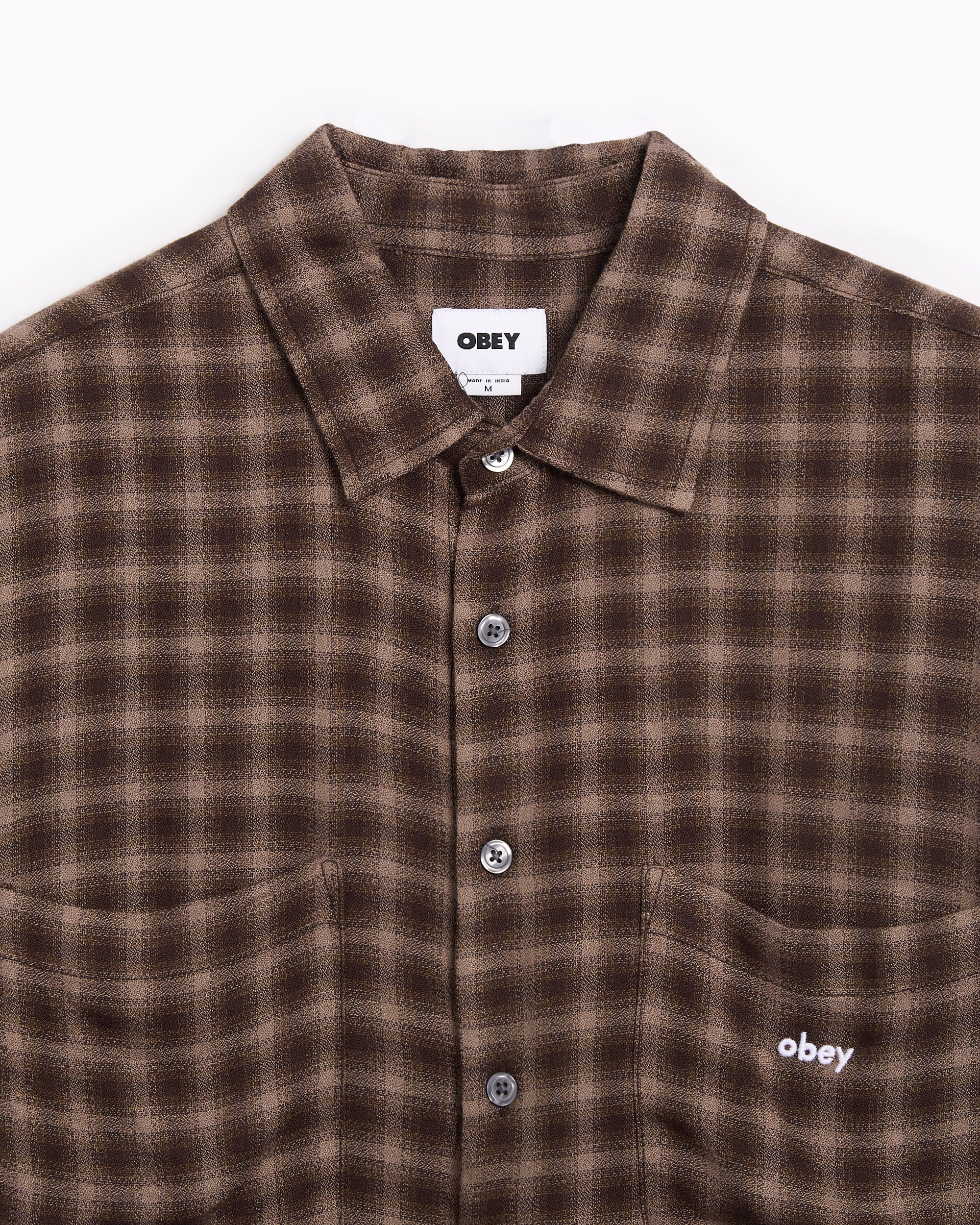 Shirts OBEY Clothing Clarence Plaid Relaxed Men's Shirt - 181200416-BKM
