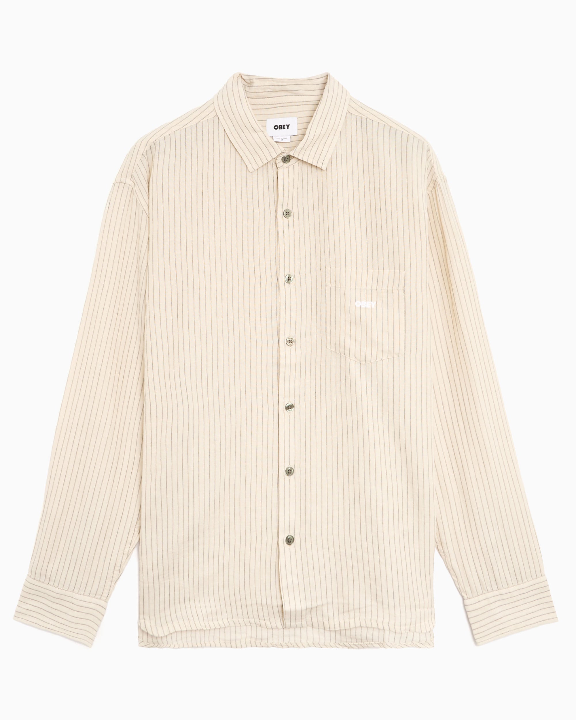 Shirts OBEY Clothing Nelson Striped Relaxed Men's Shirt - 181200426-SIG