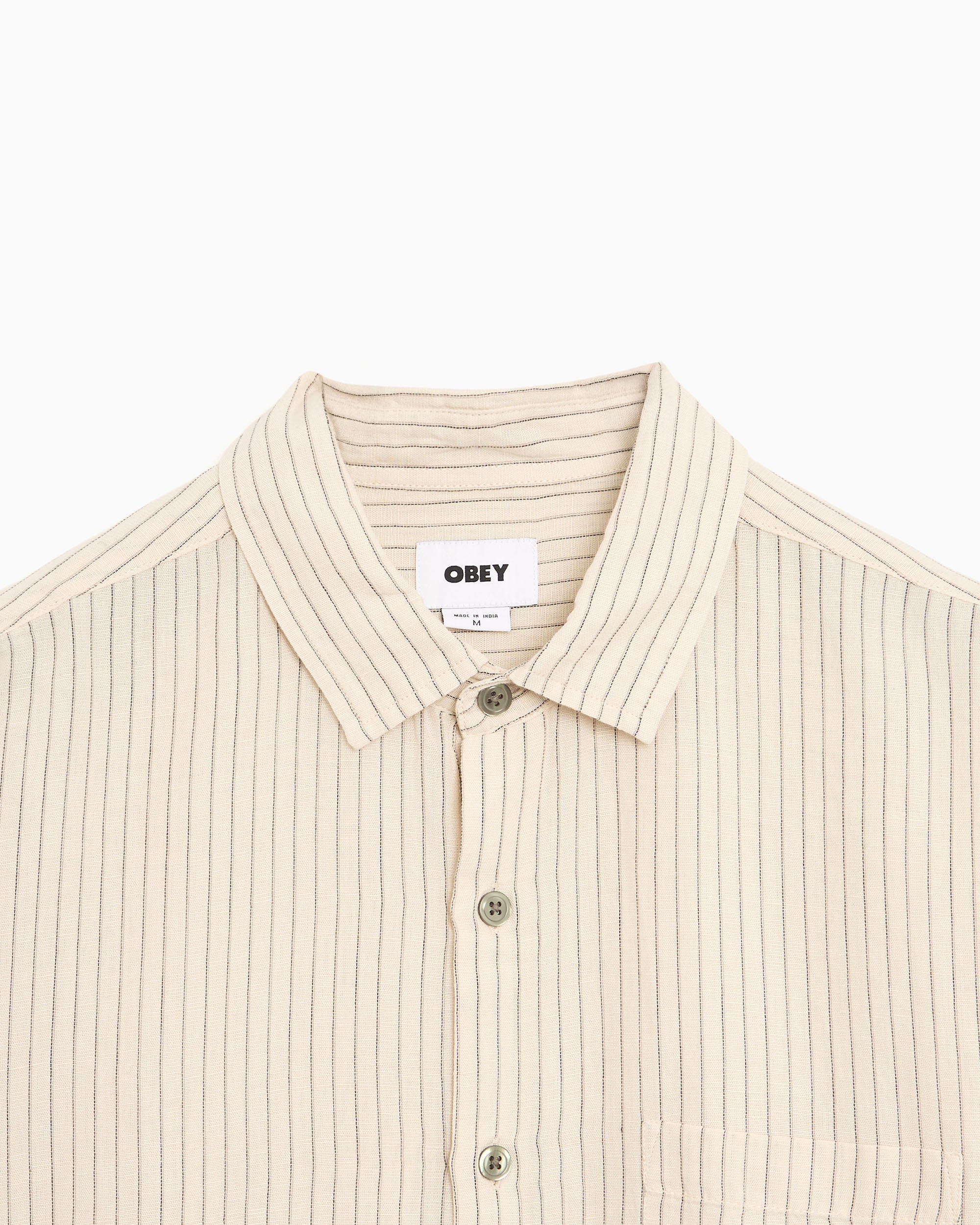 Shirts OBEY Clothing Nelson Striped Relaxed Men's Shirt - 181200426-SIG
