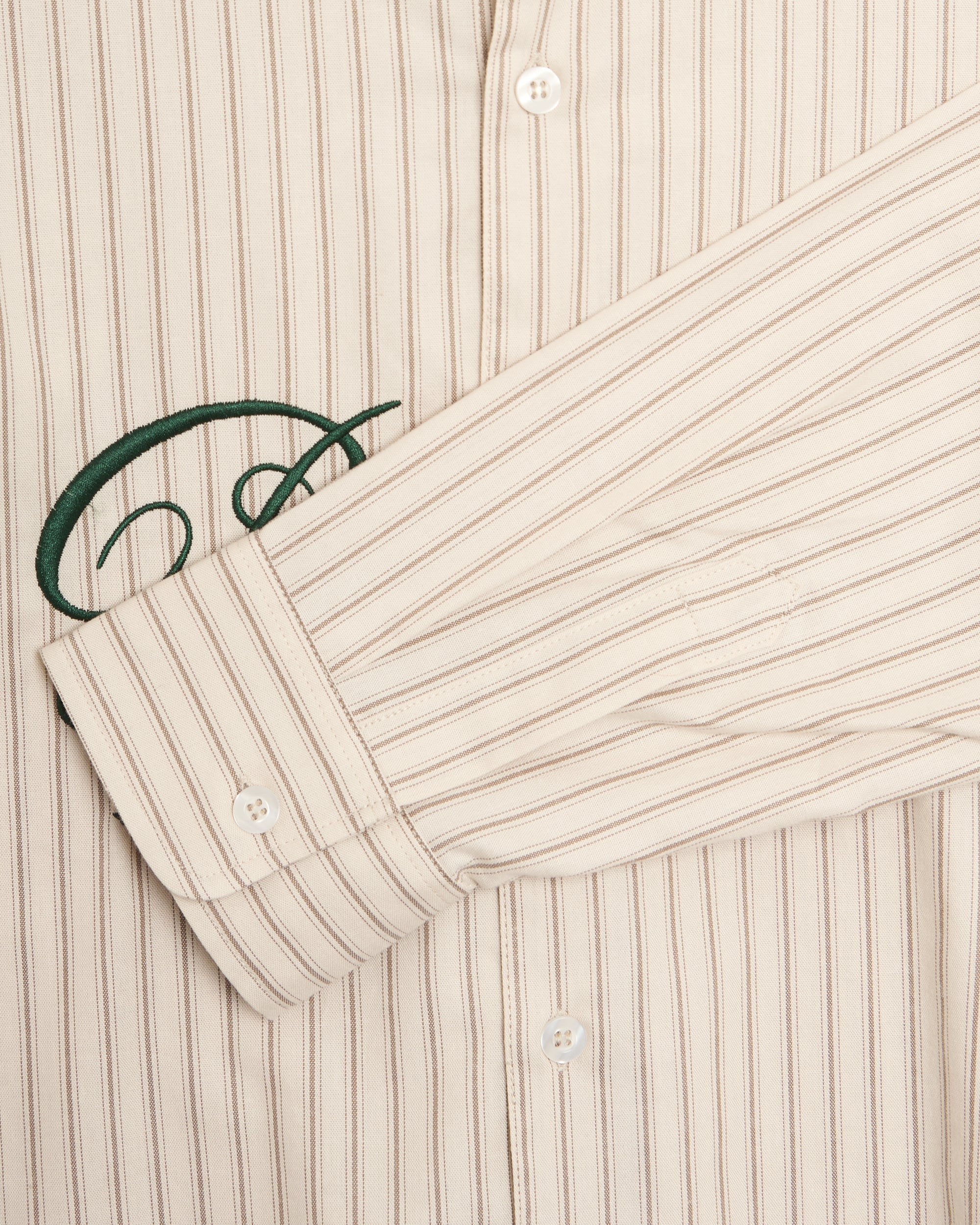 Shirts OBEY Clothing x Paraboot Bochy Embroidered Striped Men's Shirt - 181200440-BIR