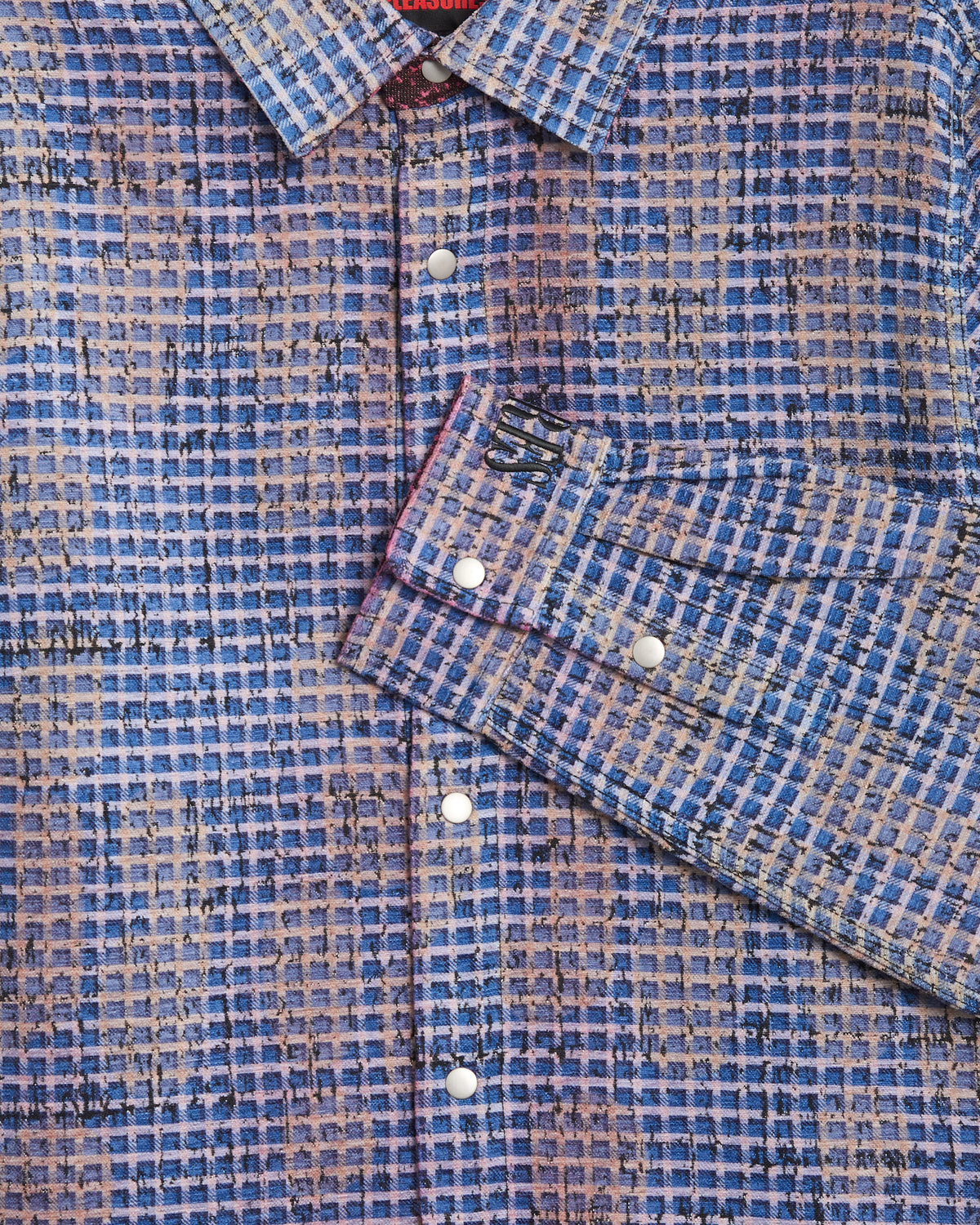 Shirts Pleasures Operator Plaid Reversible Men's Shirt - P26F005-BLUE