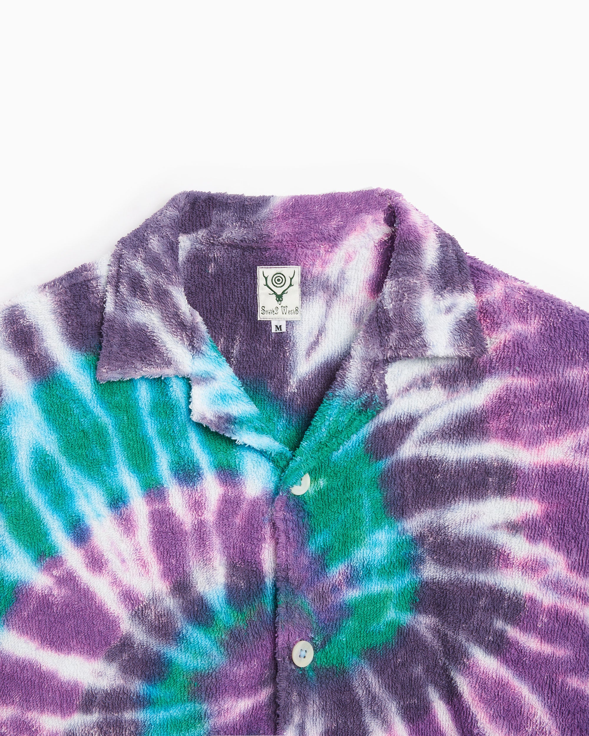 Shirts South2 West8 Cabana Men's Short Sleeve Shirt Men's Shirt - OT515-A-Green/Purple