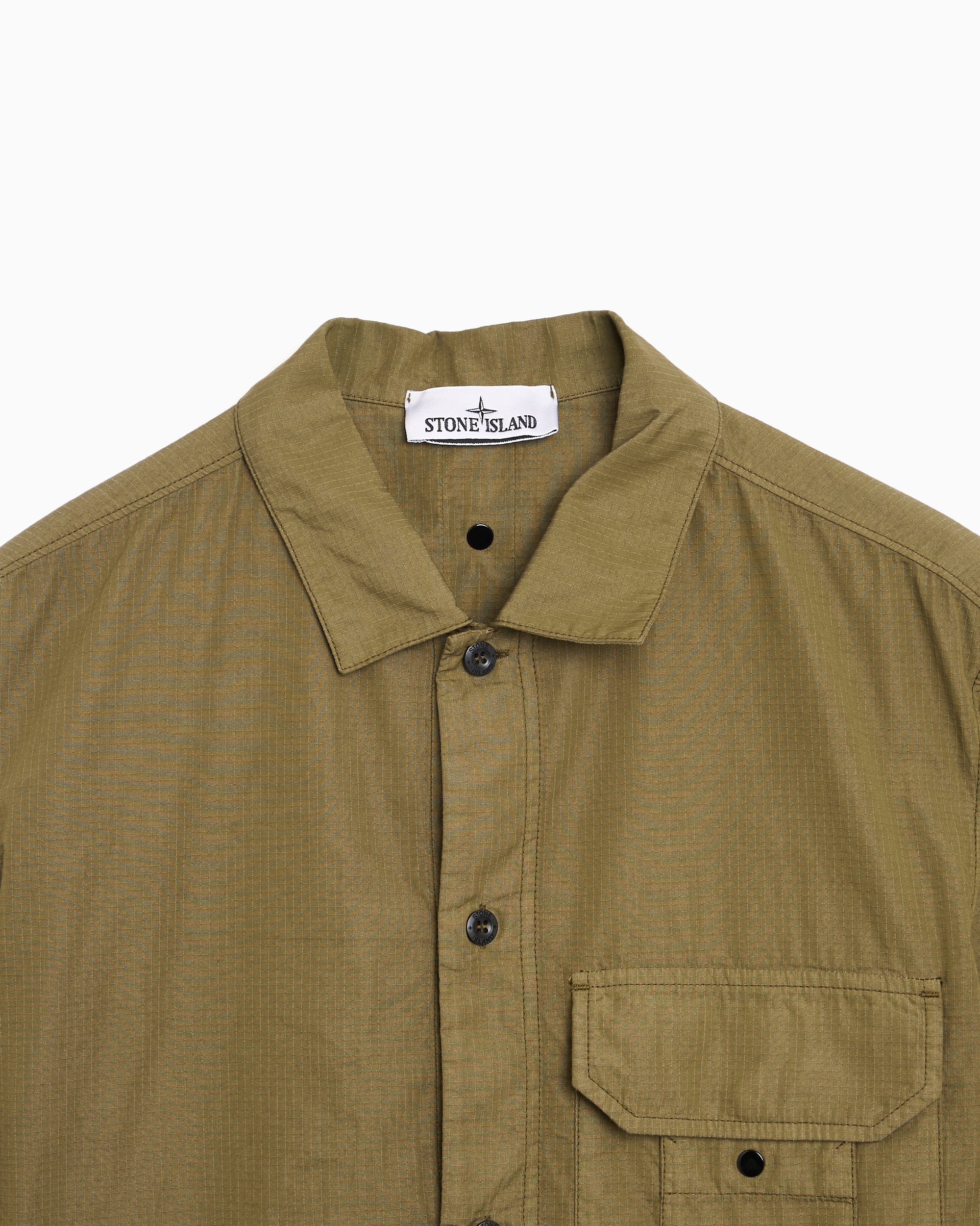 Shirts Stone Island Nylon Micro Ripstop Short-Sleeved Relaxed Men's Shirt - L1S151100026-V005G
