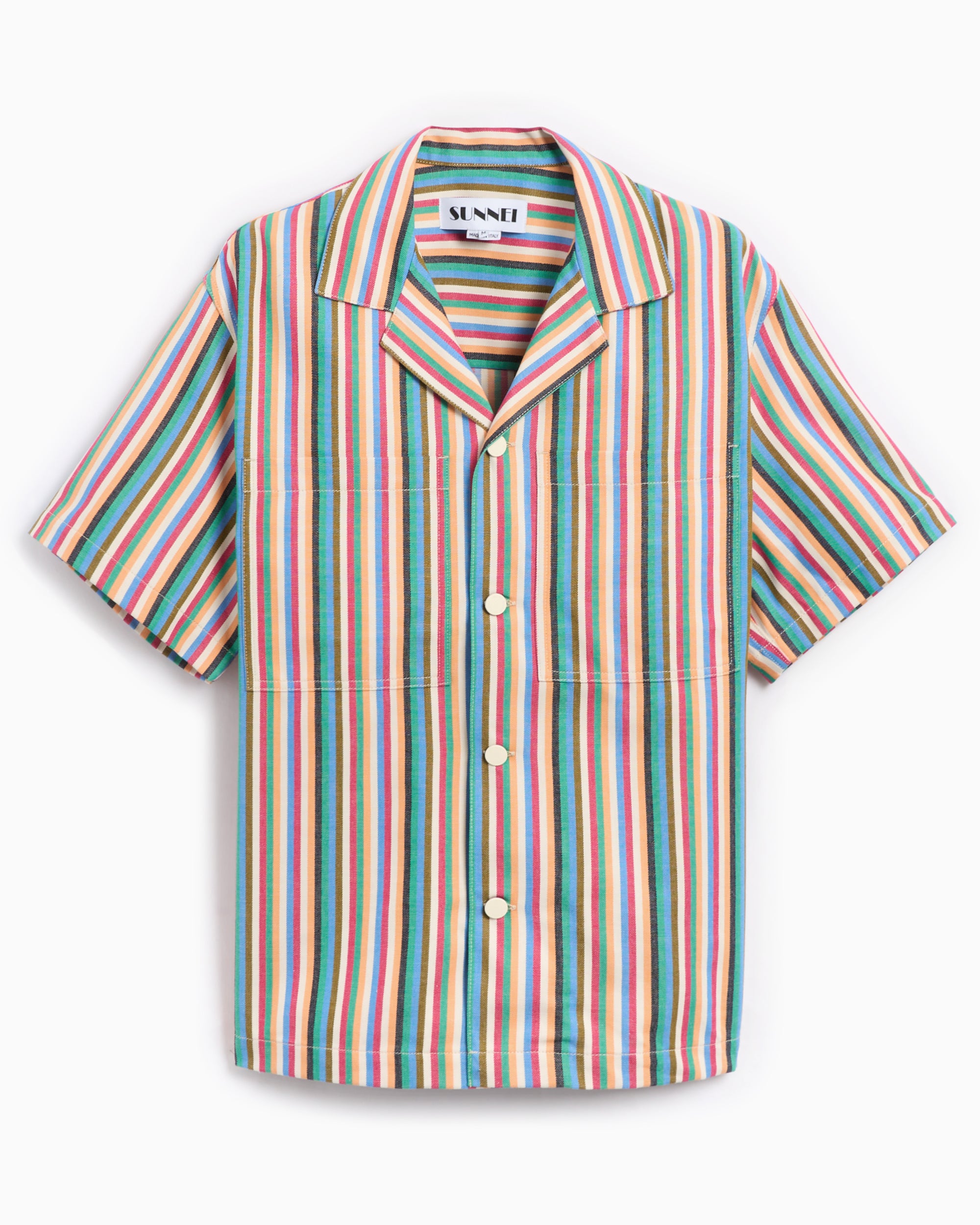 Shirts Sunnei Unisex Pockets Shorts Sleeve Shirt Unisex Shirt - PRTWXSHR003-DEN018-7141