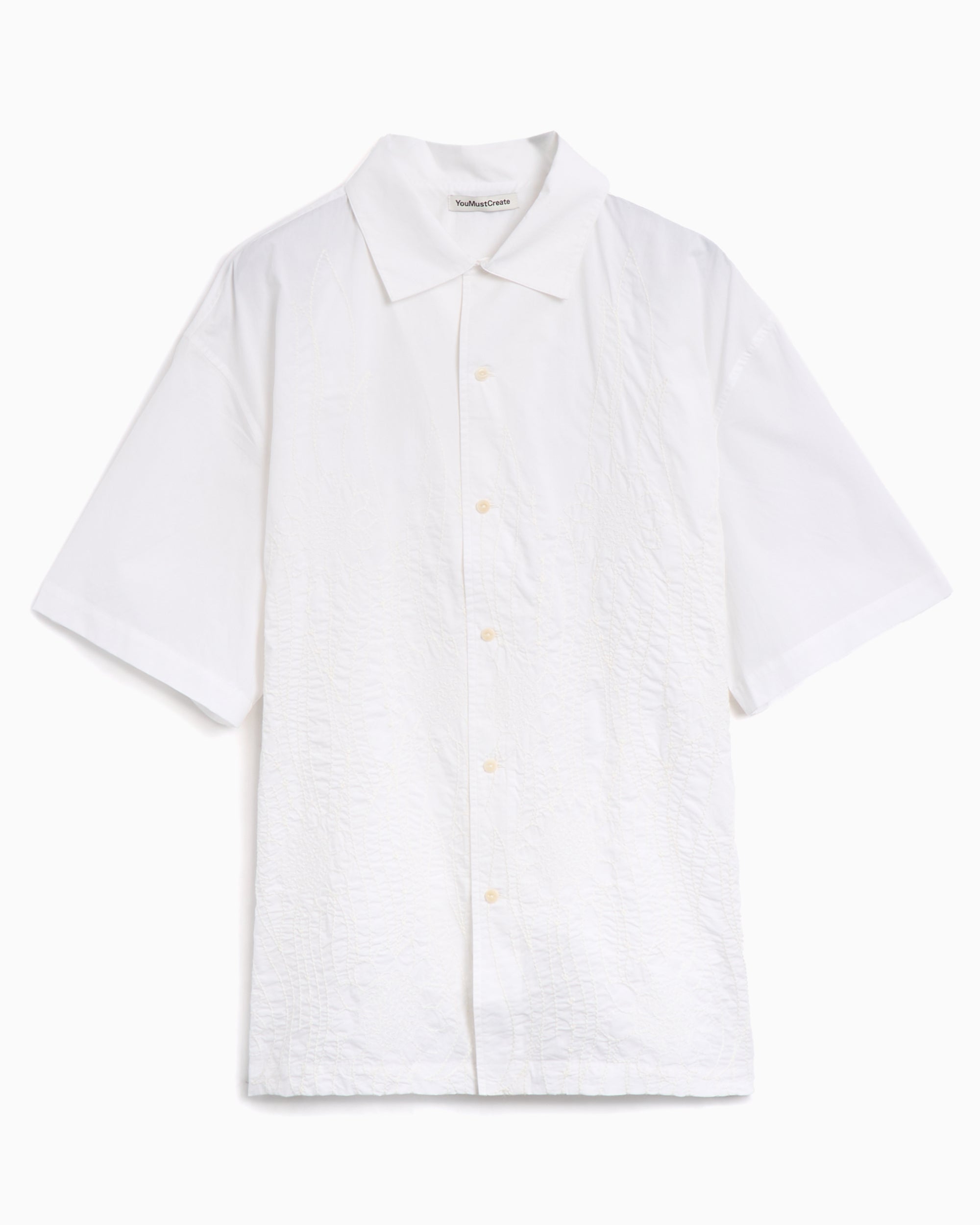 Shirts YMC Sidri Men's Short Sleeve Shirt Relaxed Men's Shirt - P2YAA-WHITE