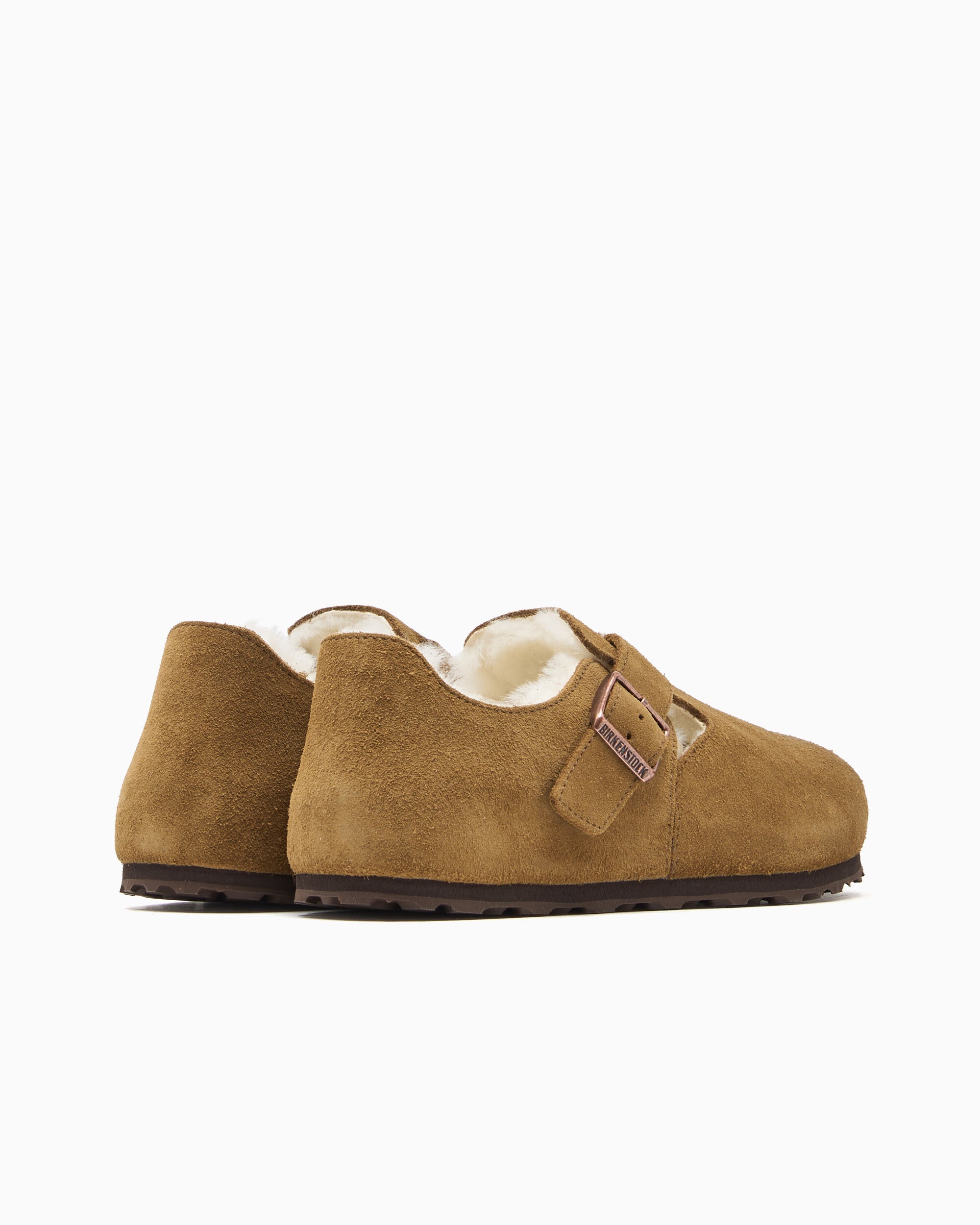 BIRKENSTOCK London Shearling Suede Leather Narrow Women's Shoes