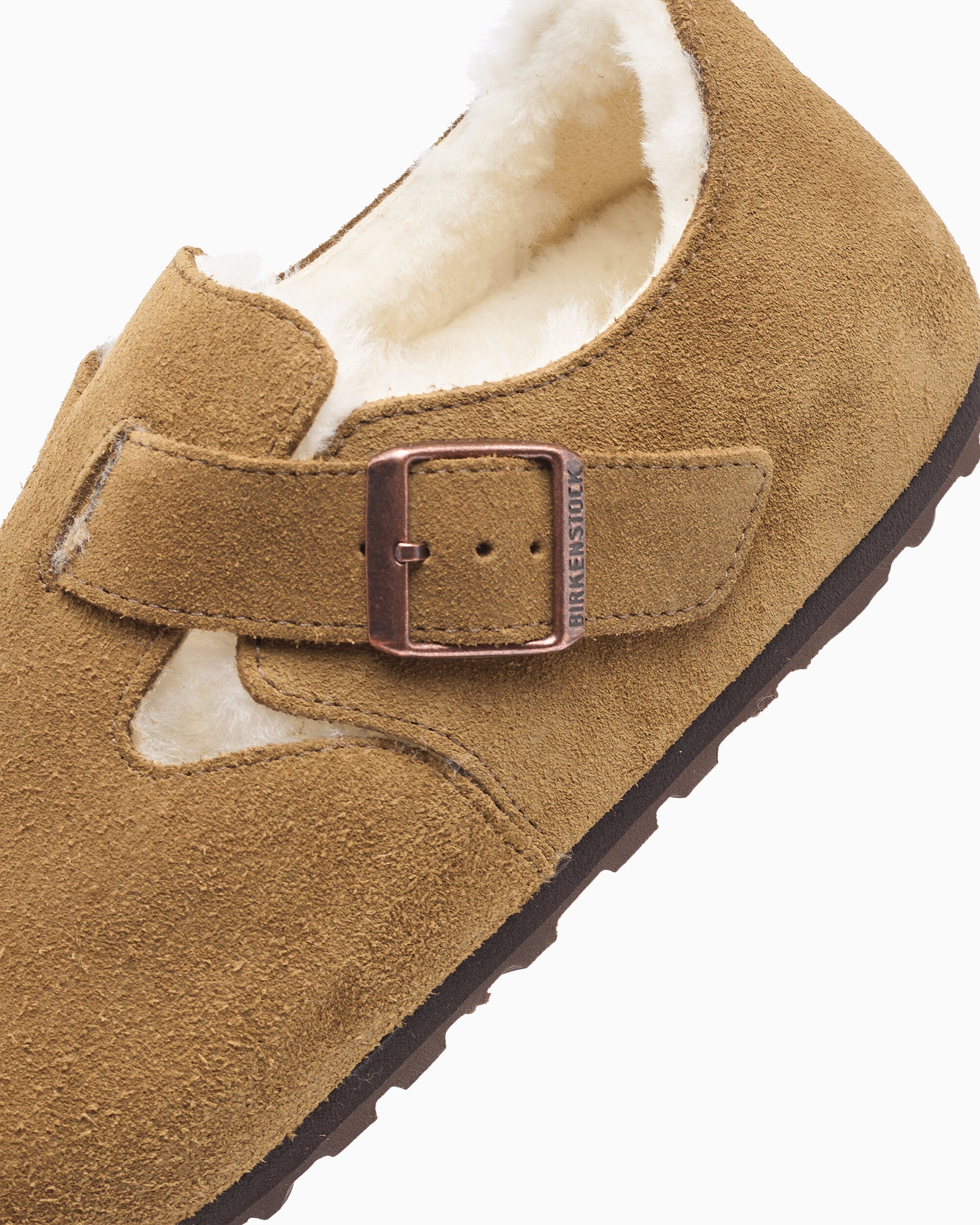 Shoes BIRKENSTOCK London Shearling Suede Leather Narrow Women's Shoes - 1014963